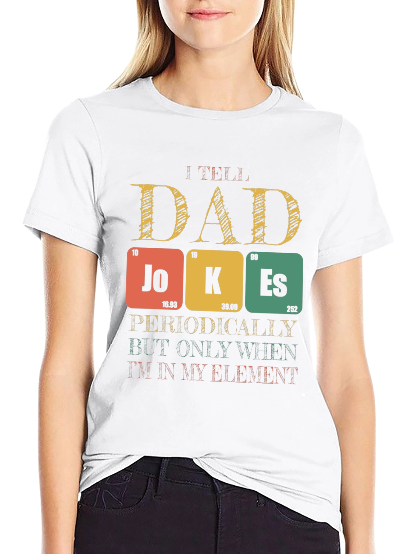 Black Dad Jokes T-Shirt - Periodic Table Element Pun view 9