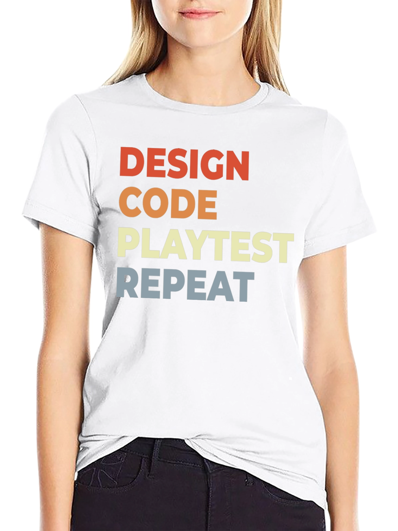 Black Design Code Playtest Repeat T-Shirt view 9