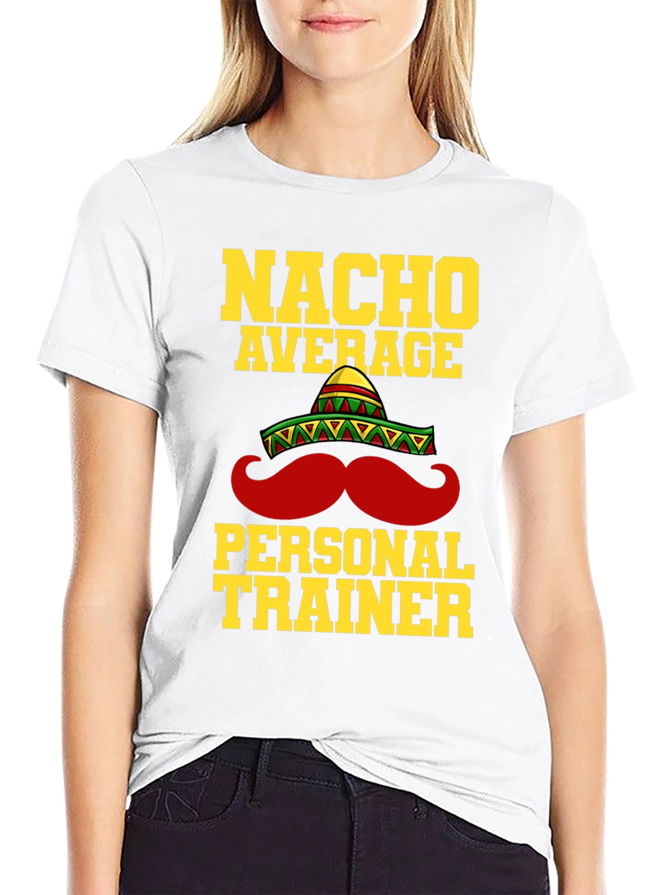 Black Nacho Average Personal Trainer Funny T-Shirt view 9