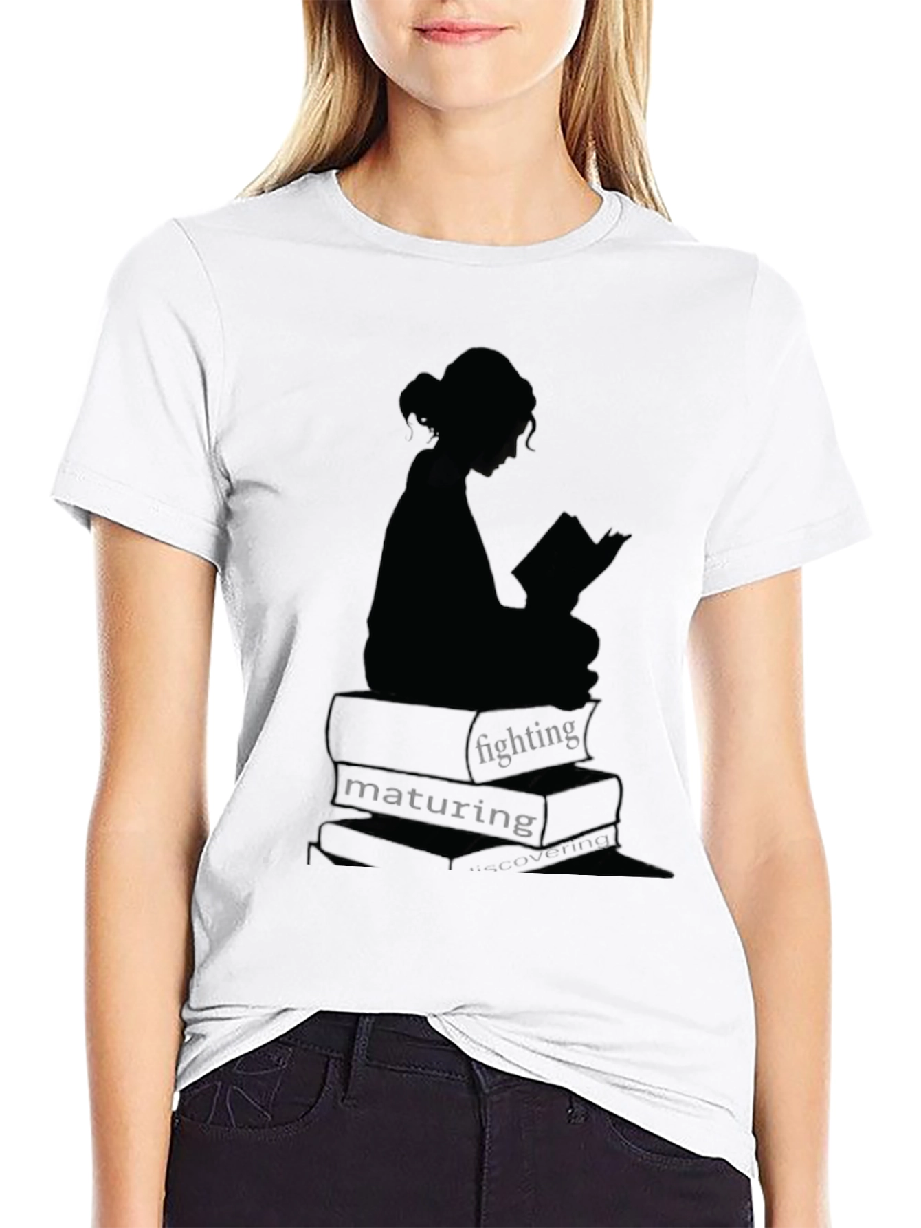 Black Bookworm Graphic Tee - Read, Fight, Mature view 9