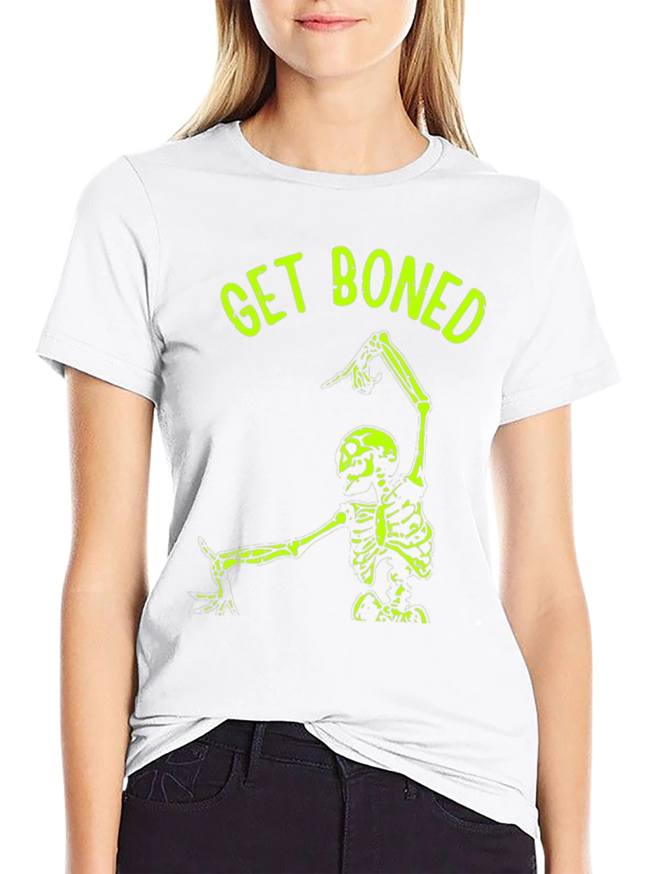 Black Get Boned Skeleton Graphic Tee - Black view 9