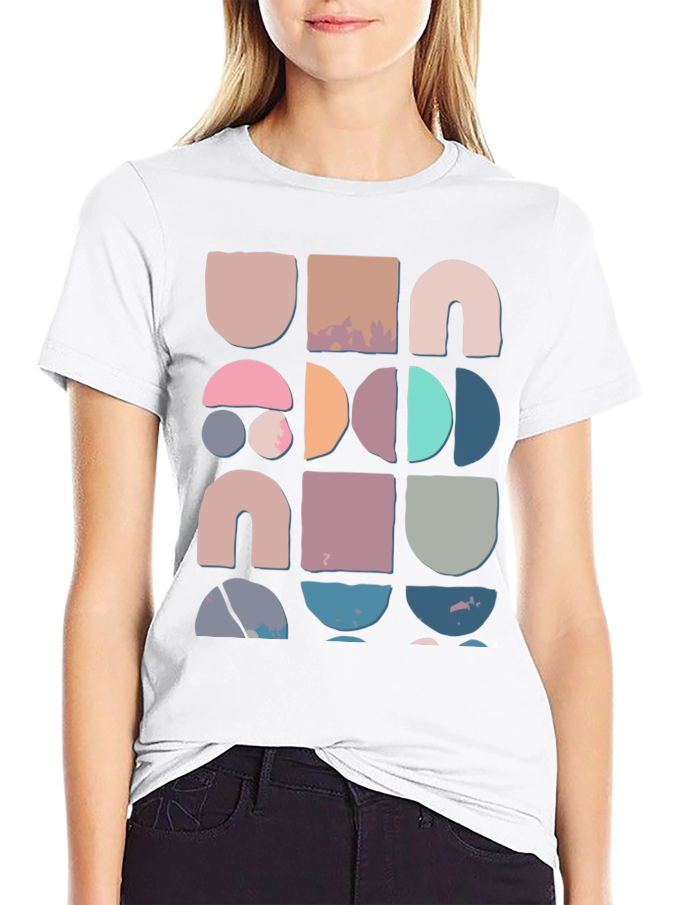 Geometric Block Print Tee - 9