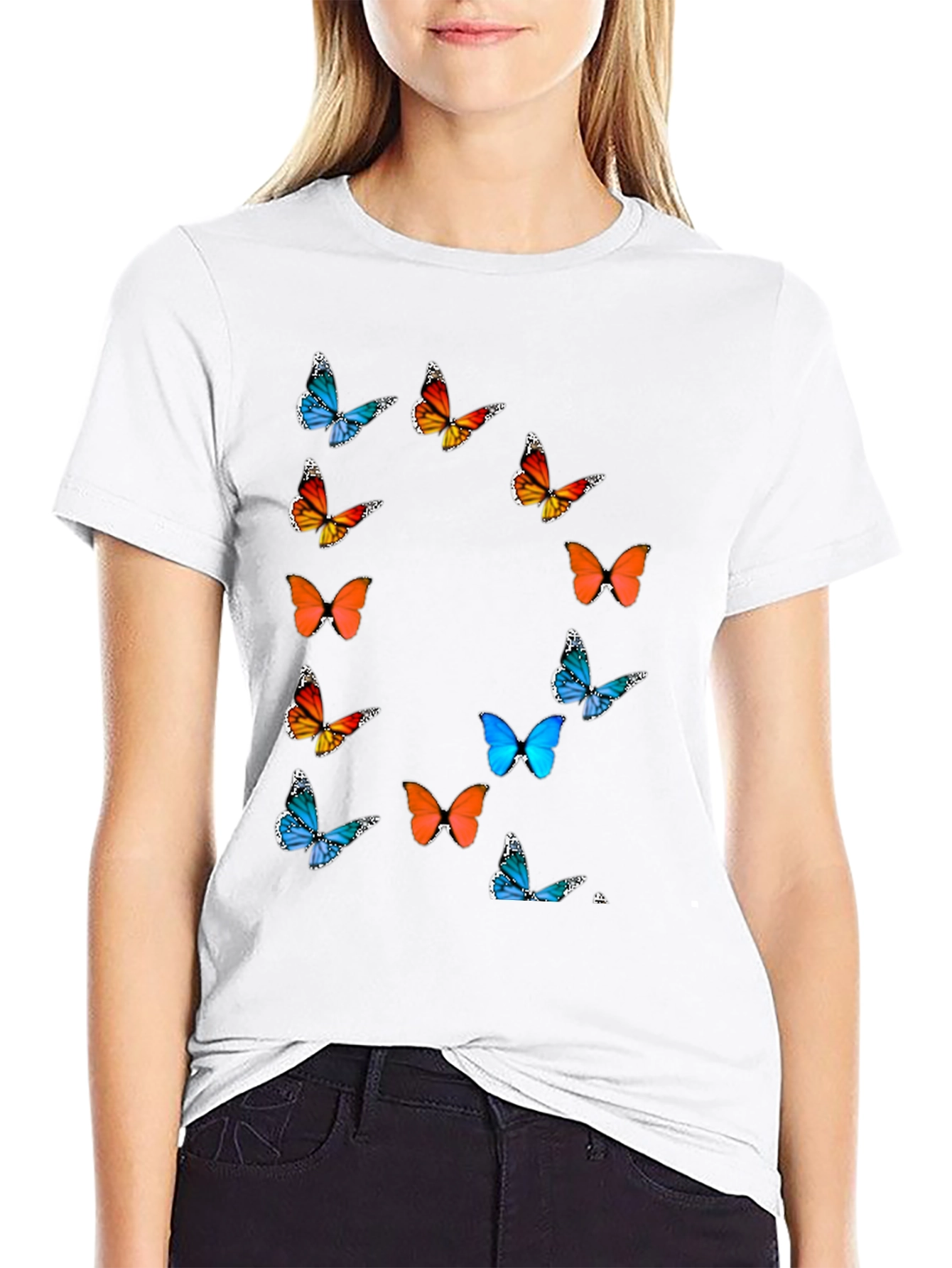 Black Butterfly Graphic T-Shirt - Stylish & Comfortable view 9