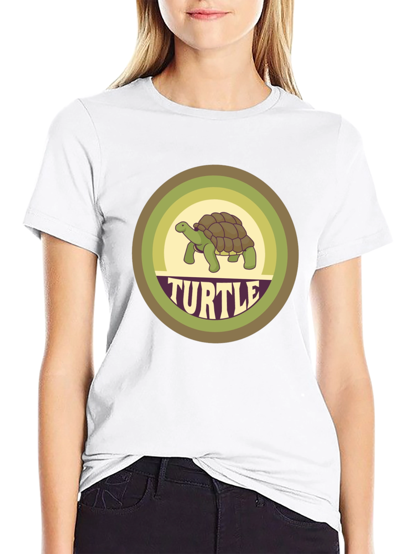 Black Retro Turtle Graphic T-Shirt view 9