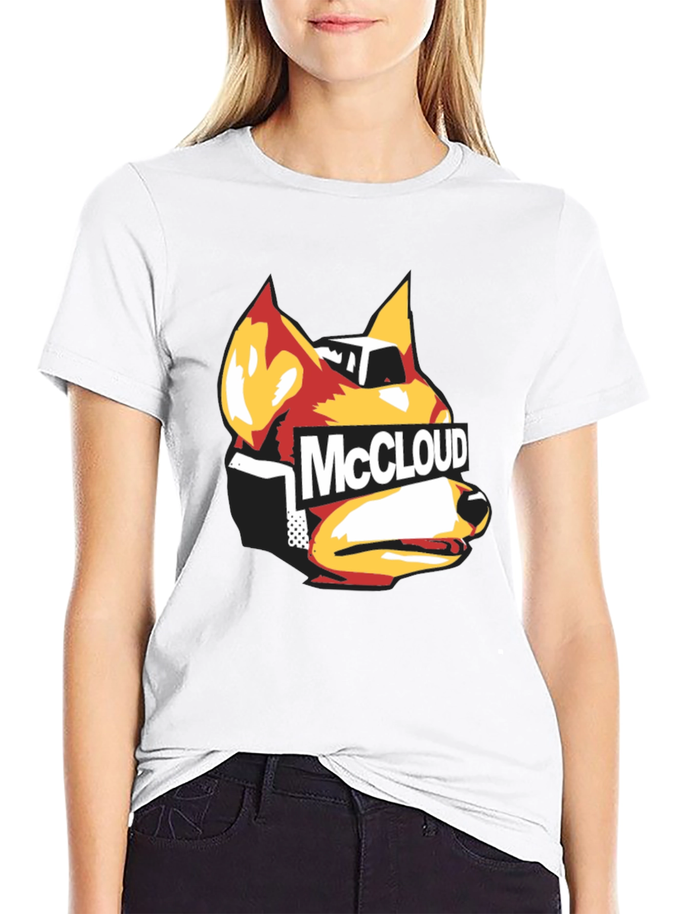 Black McCloud Fox Graphic Black T-Shirt view 9