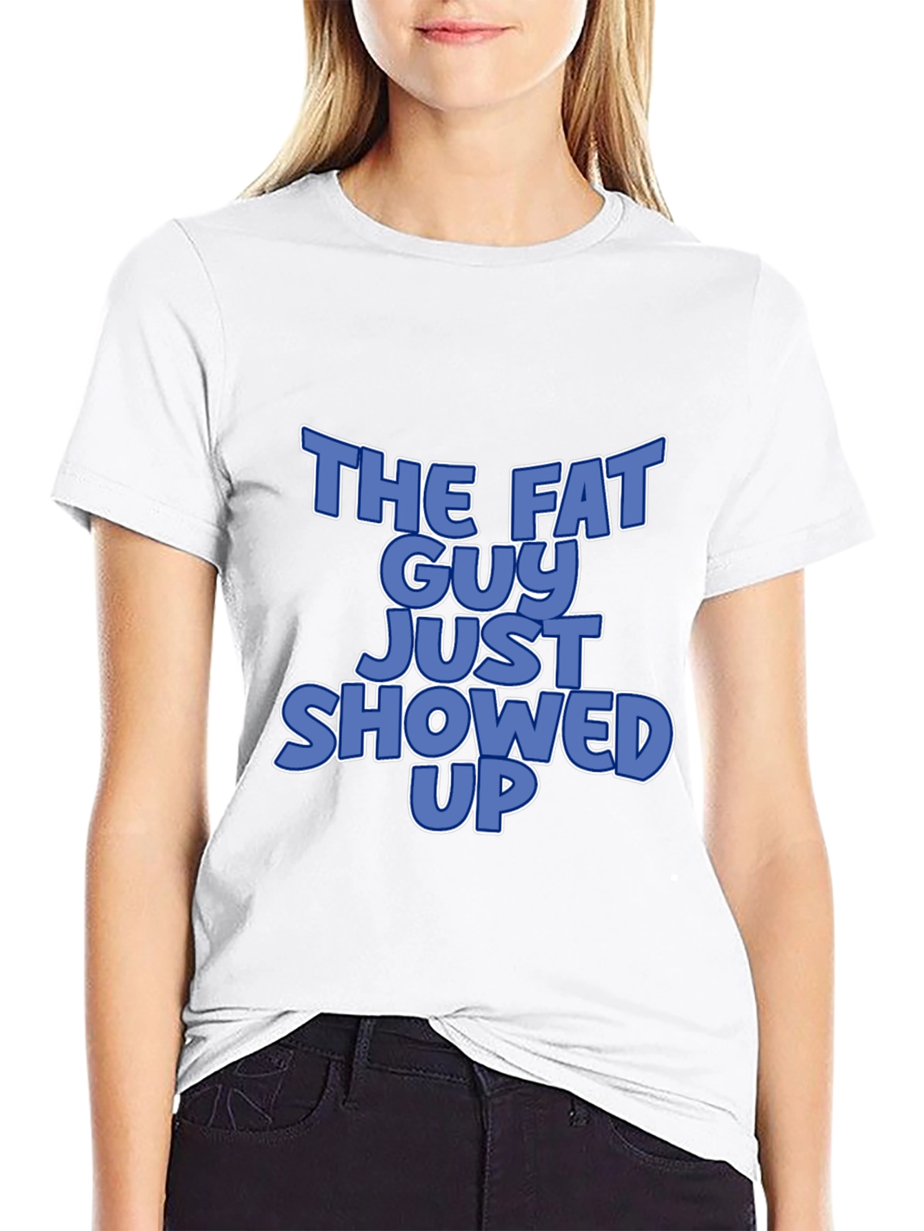 Black The Fat Guy Just Showed Up Graphic T-Shirt view 9