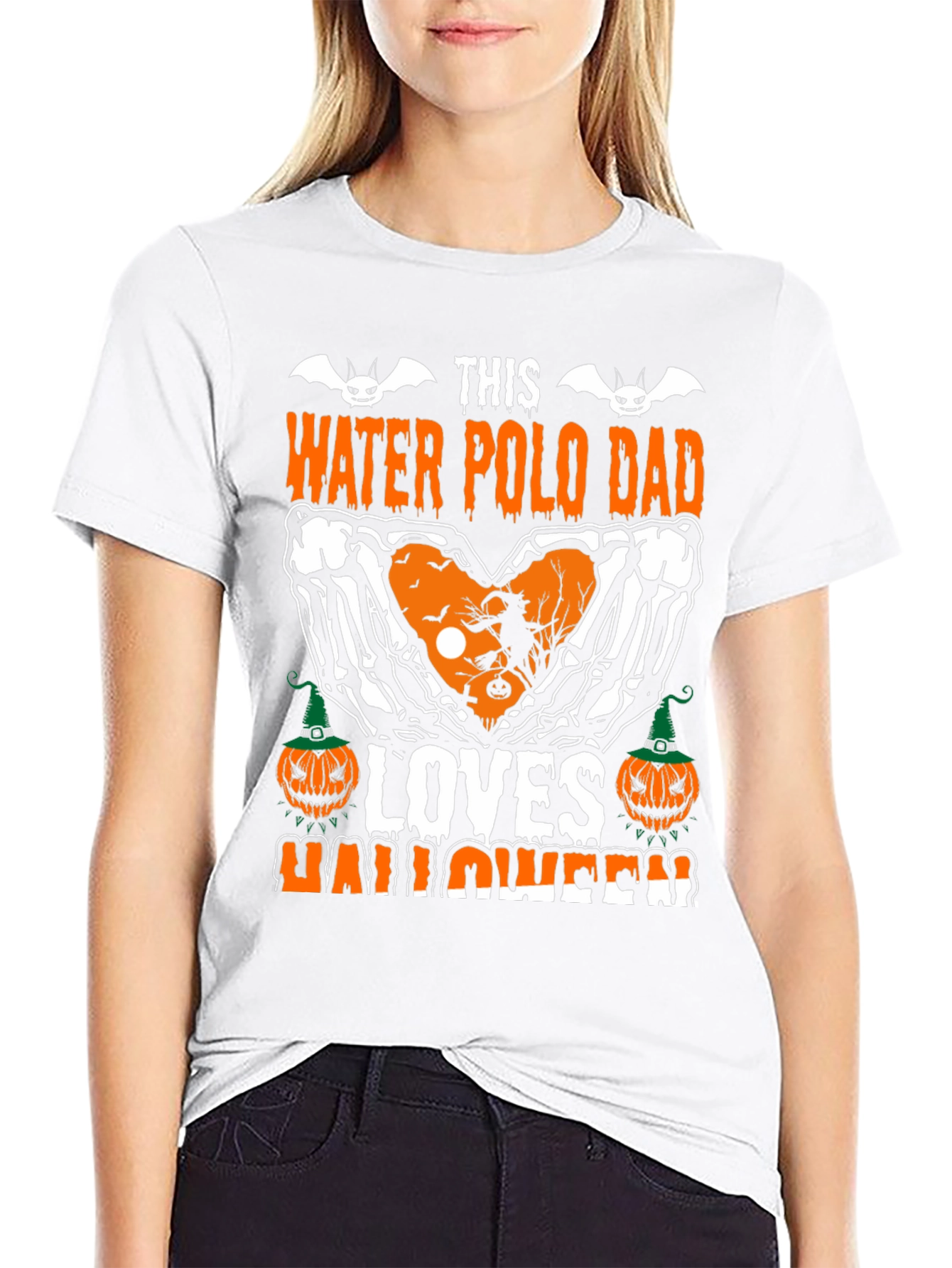 Black Water Polo Dad Halloween T-Shirt view 9