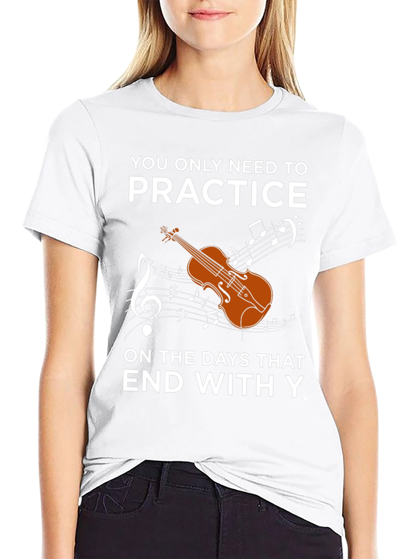 Black Practice Days Violin T-Shirt Musician view 9