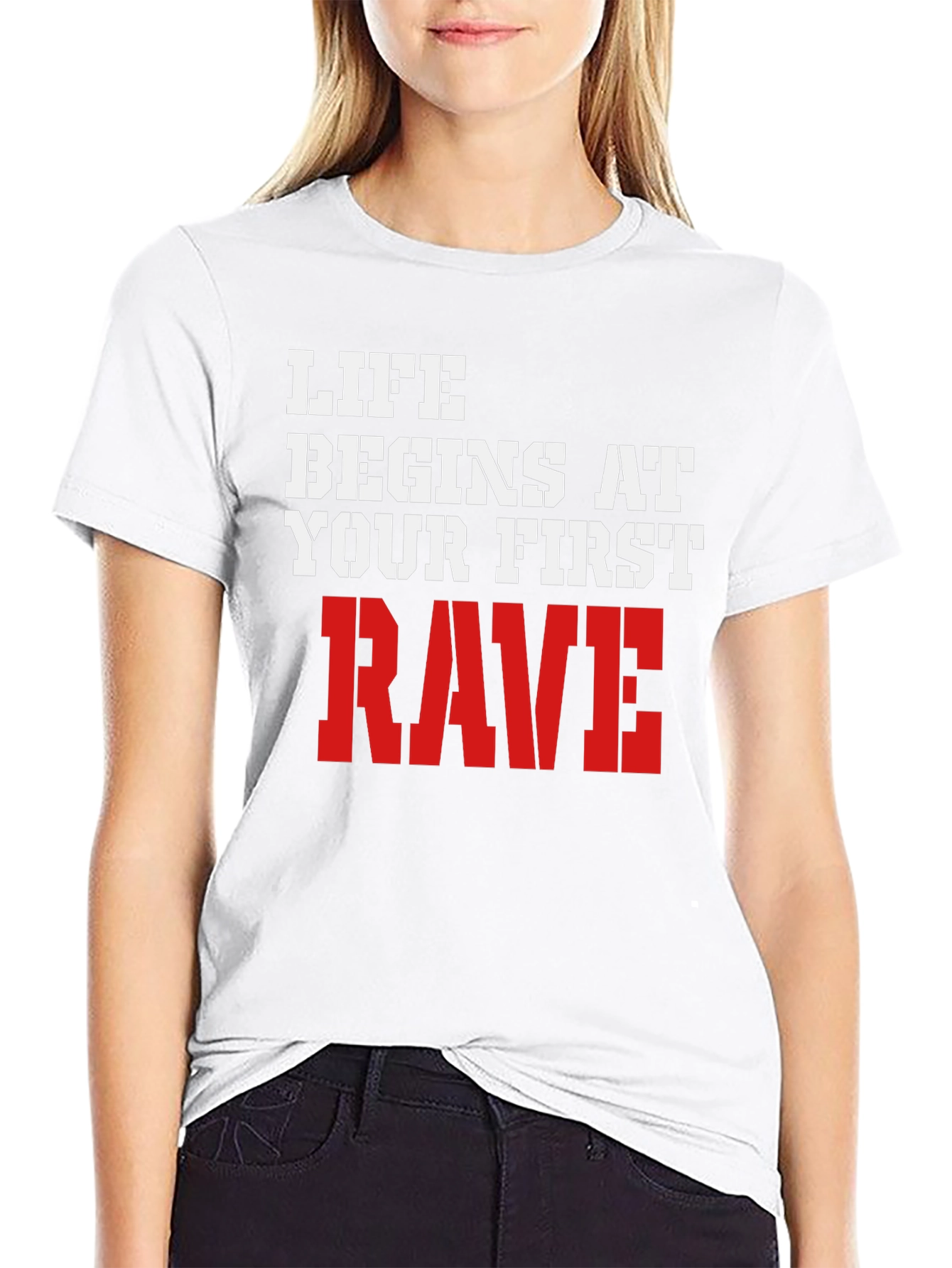 Black Life Begins at Your First Rave T-Shirt view 9