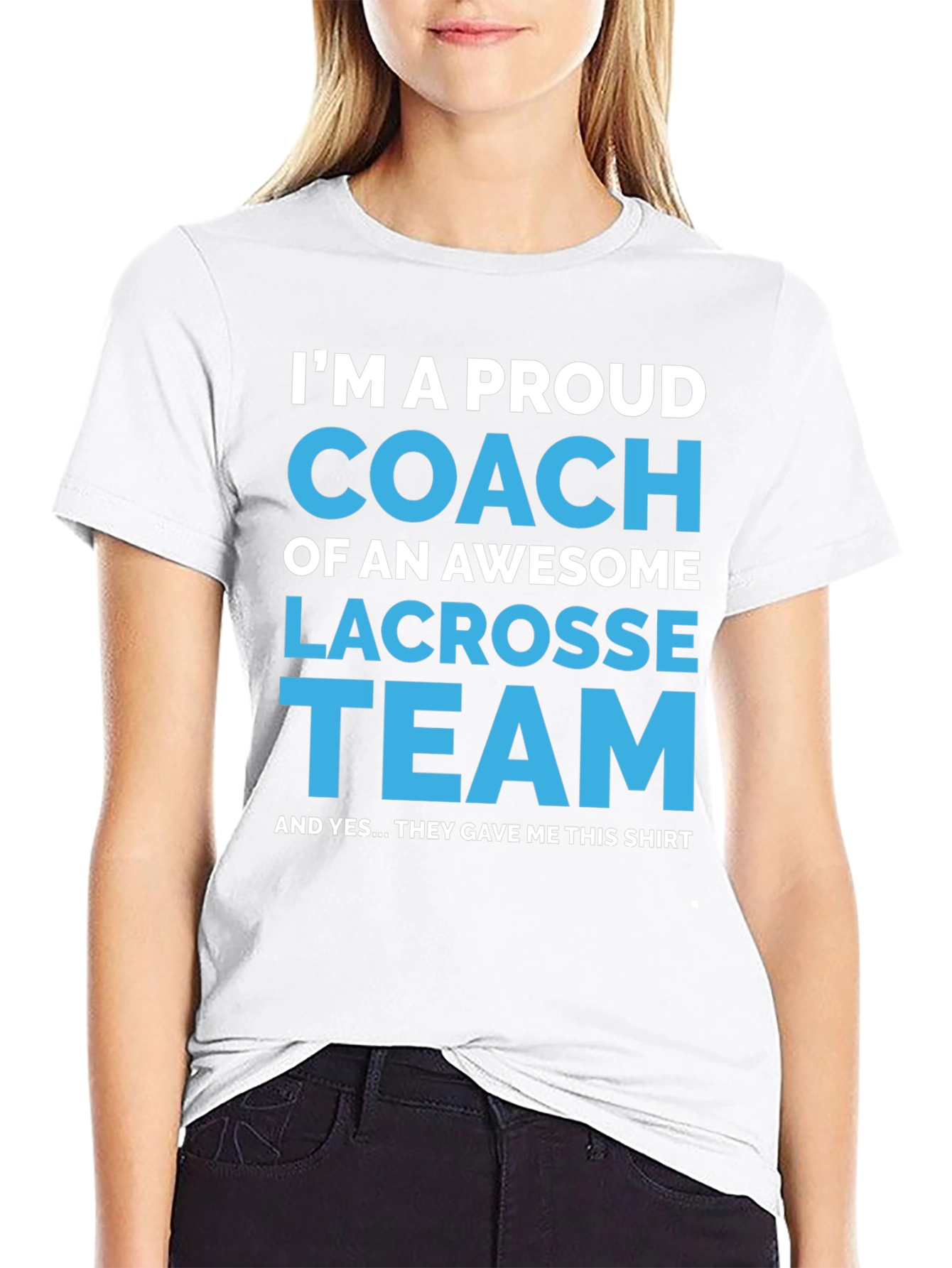Black Proud Lacrosse Coach T-Shirt - Gift for Coaches view 9