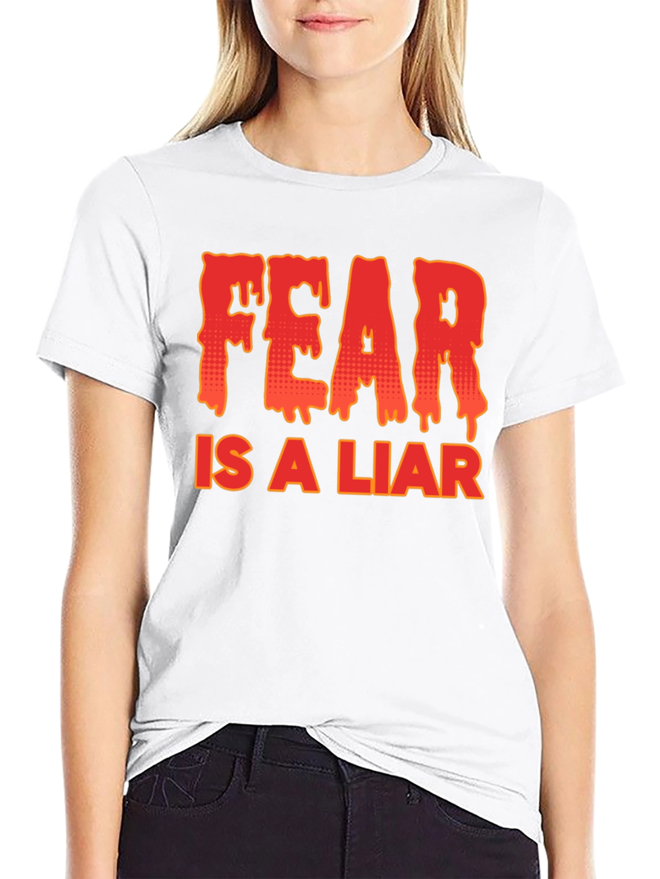 Black Fear is a Liar Graphic T-Shirt view 9