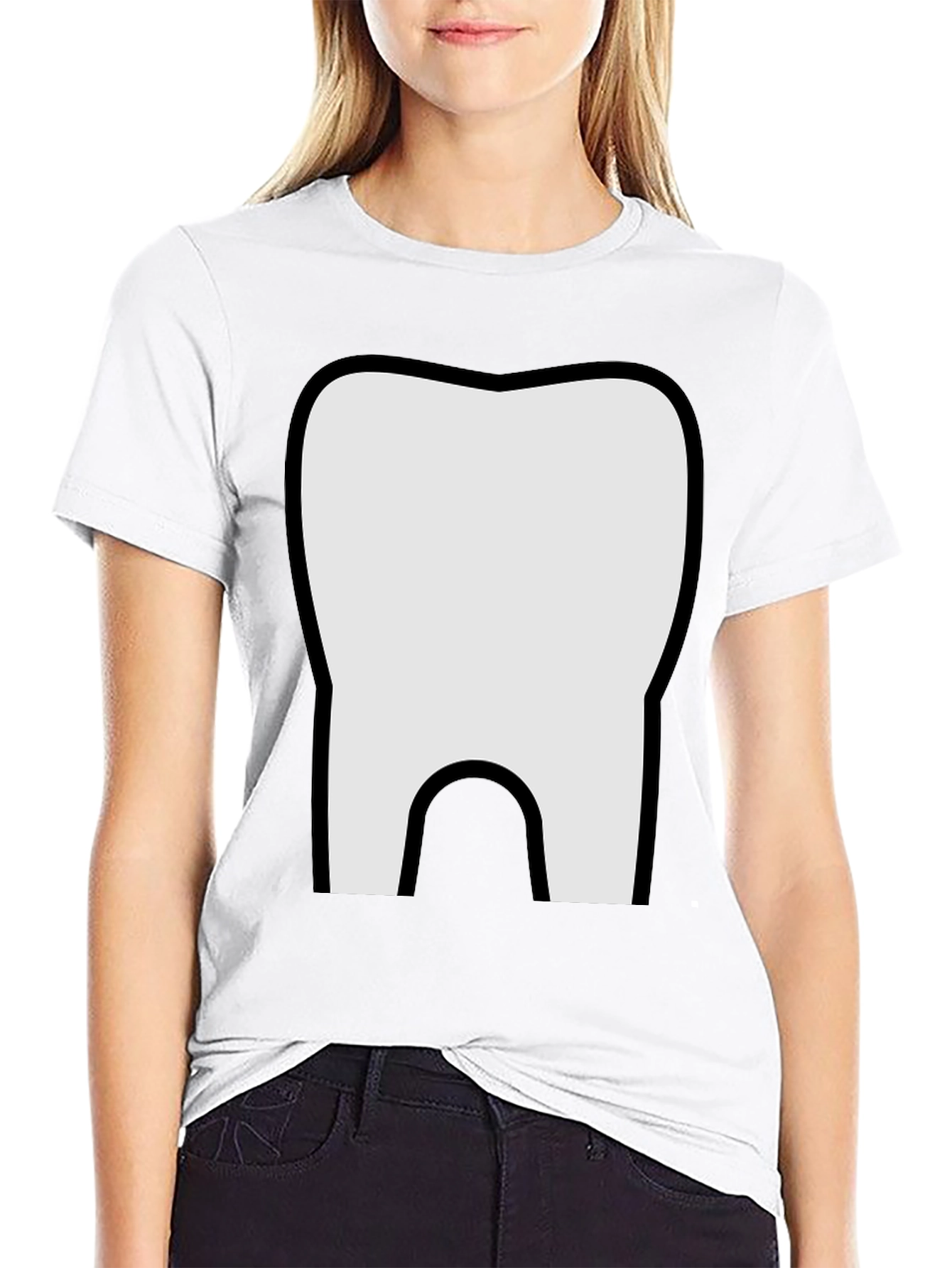 Black Tooth Graphic T-Shirt - Novelty Dental Tee view 9
