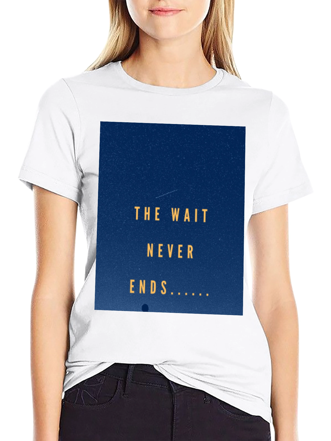 Black The Wait Never Ends T-Shirt - Stylish Graphic Tee view 9