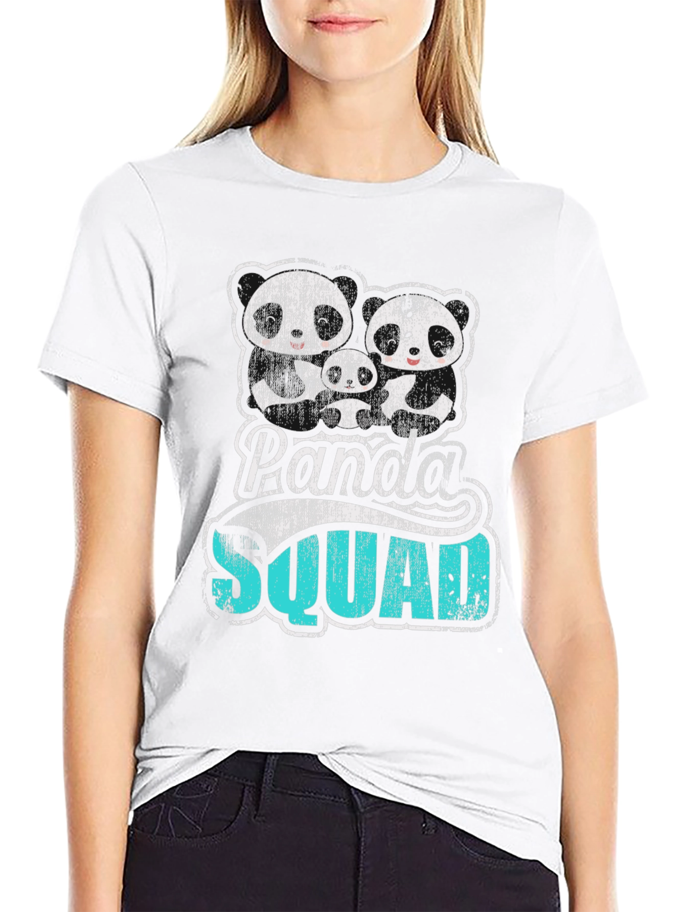 Black Panda Squad Graphic Tee - Cute Family T-Shirt view 9