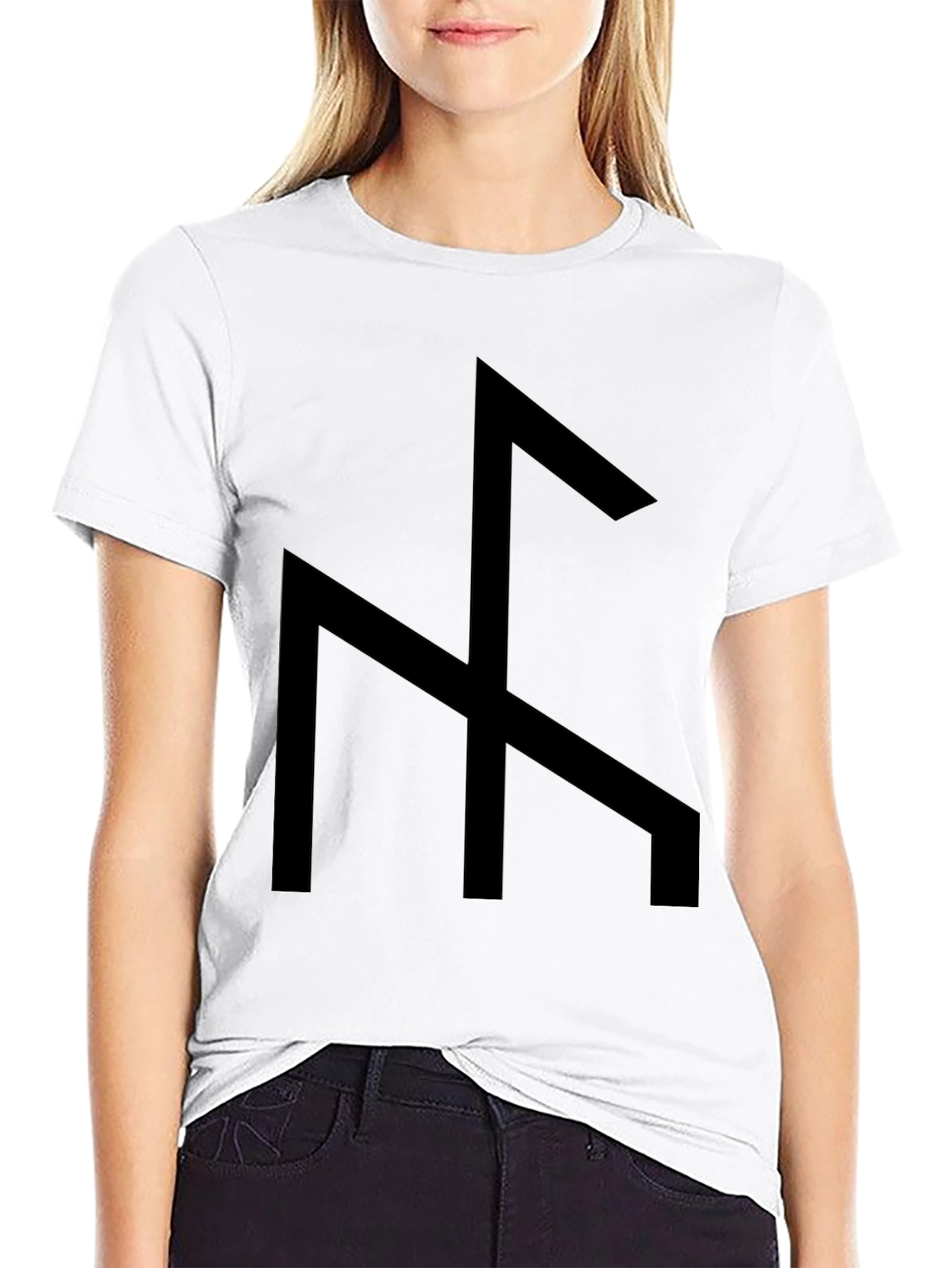 Black Black T-Shirt with Bold Graphic view 9