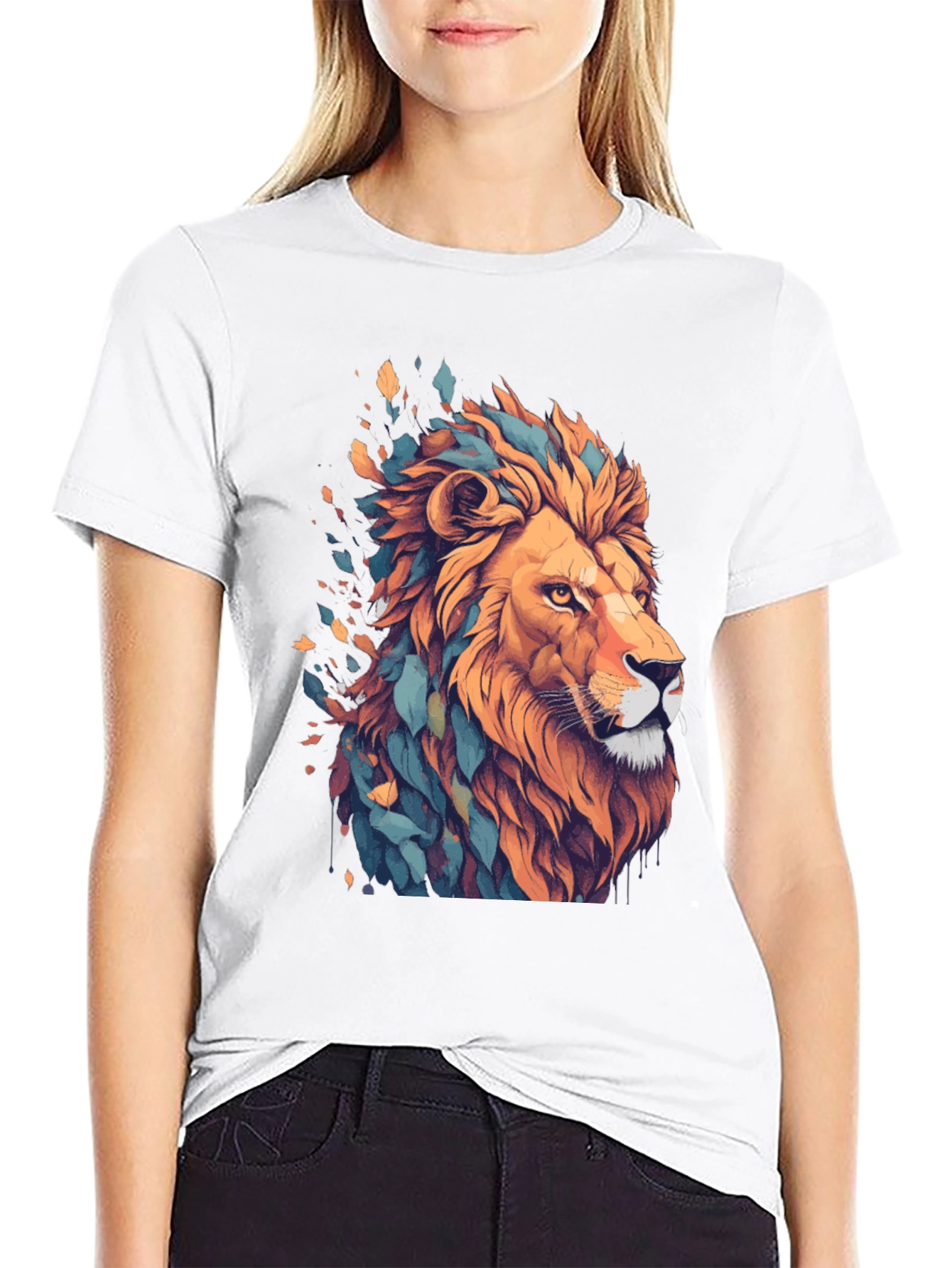 Black Lion Graphic Tee - Stylish Men's Black T-Shirt view 9