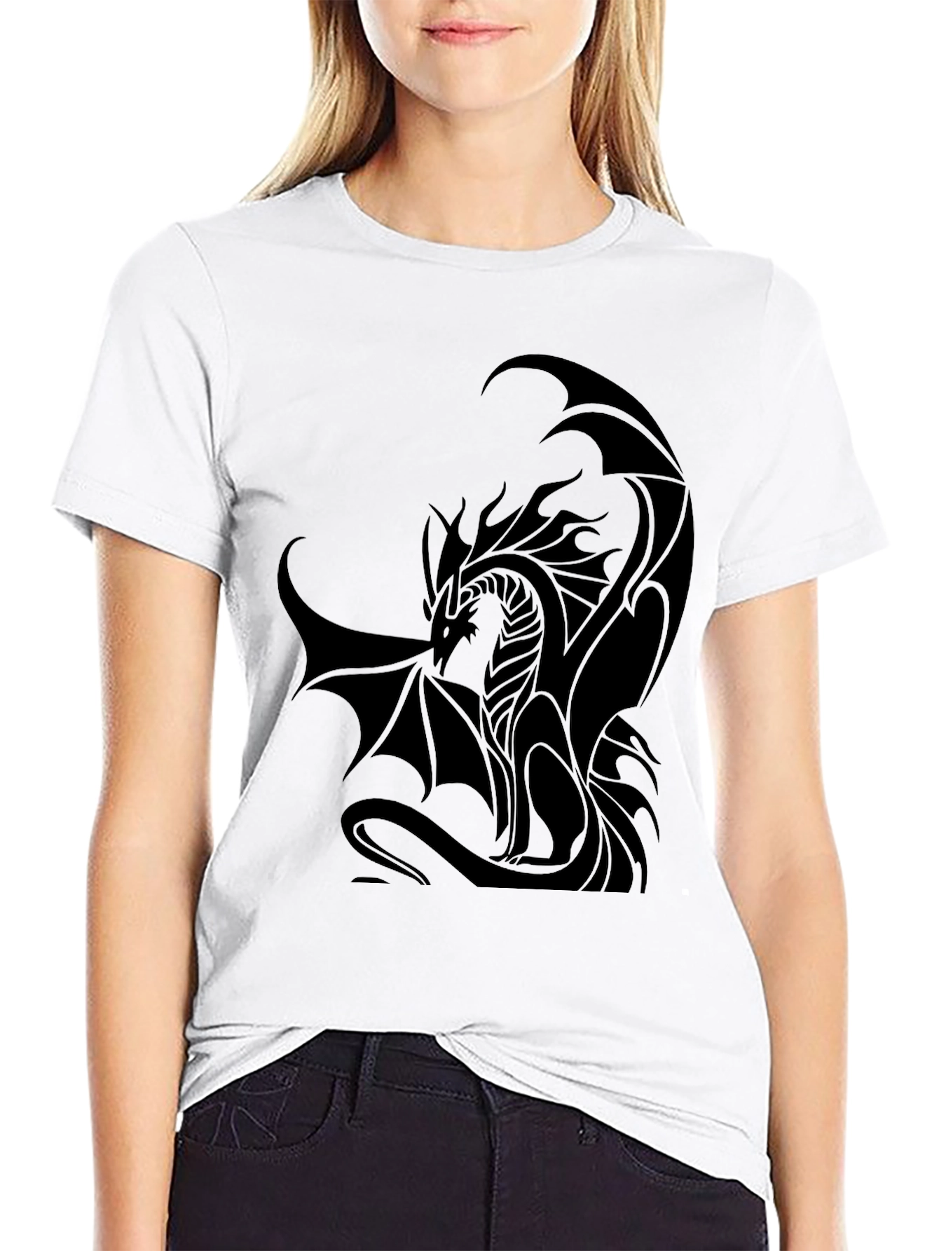 Black Dragon Graphic Black T-Shirt view 9