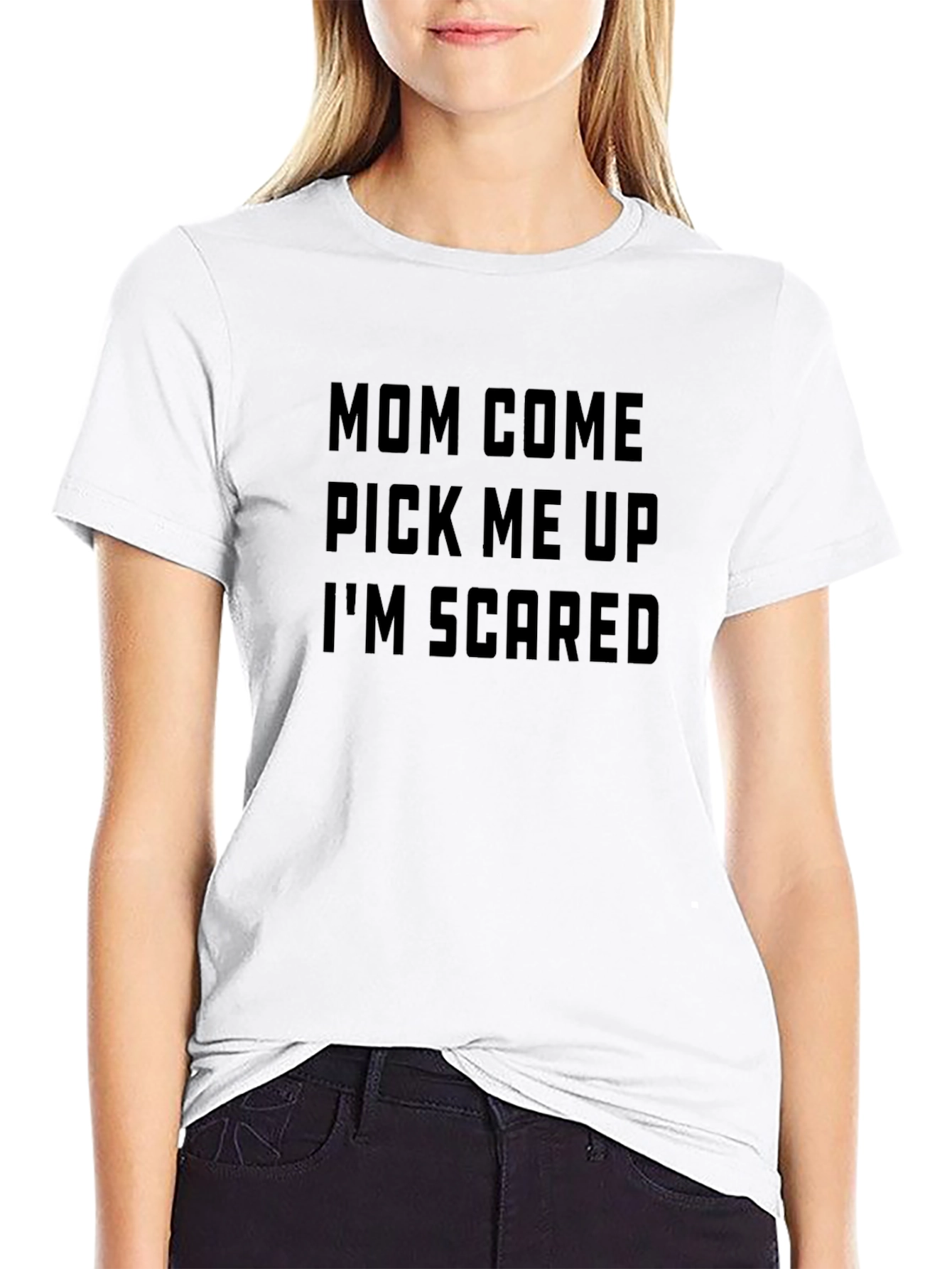 Black Mom Come Pick Me Up I'm Scared T-Shirt view 9