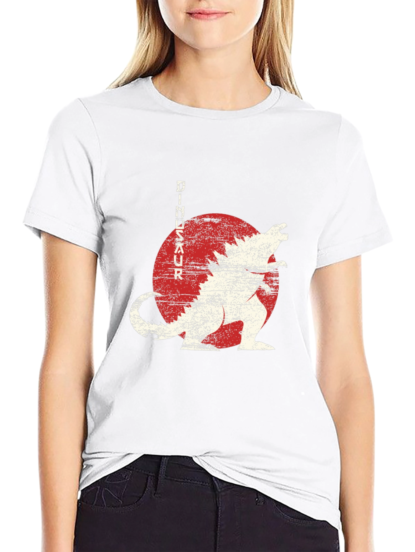 Black Dinosaur Graphic Tee - Japanese Style view 9