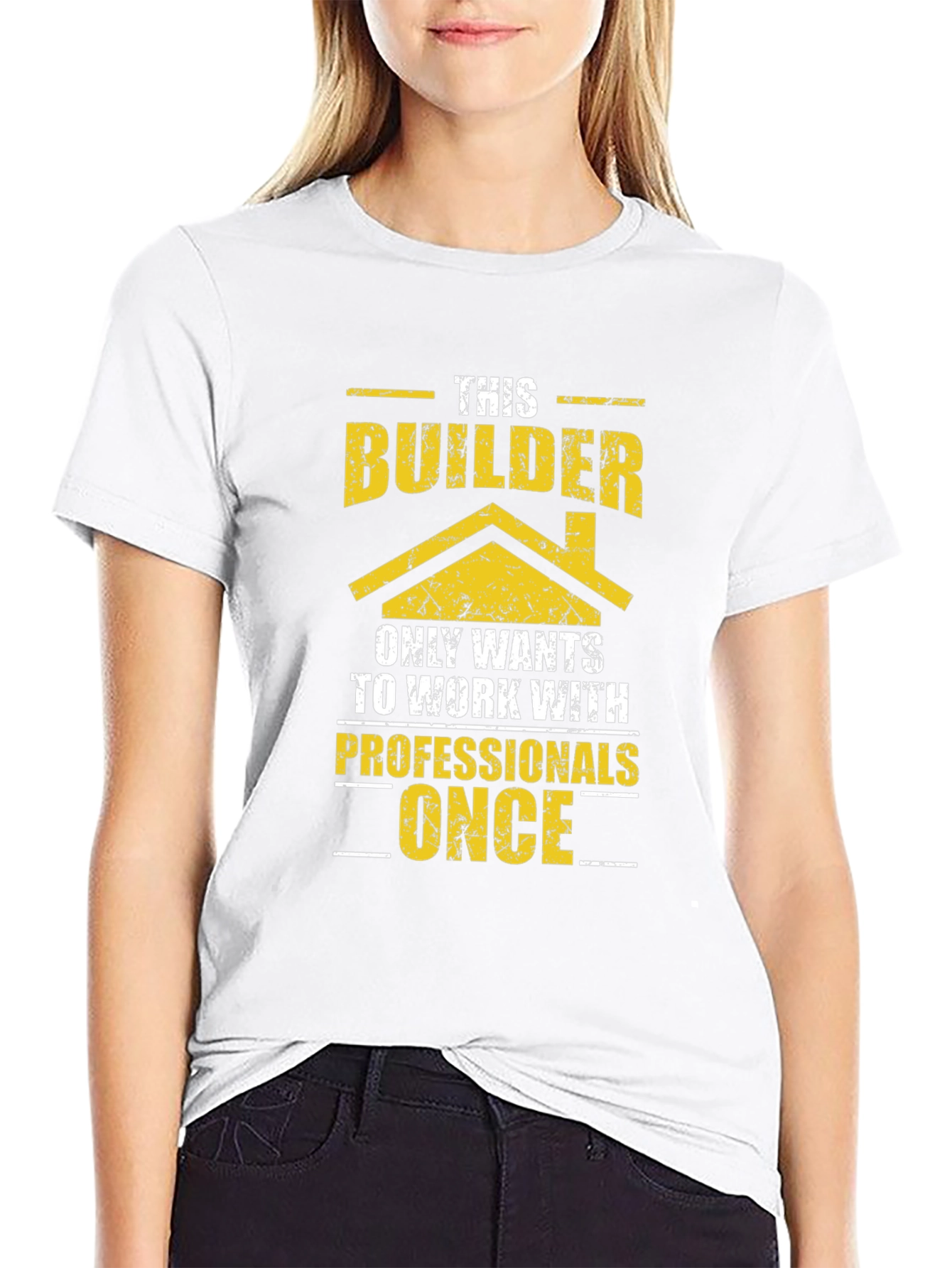 Black Builder Graphic T-Shirt Funny Construction Tee view 9