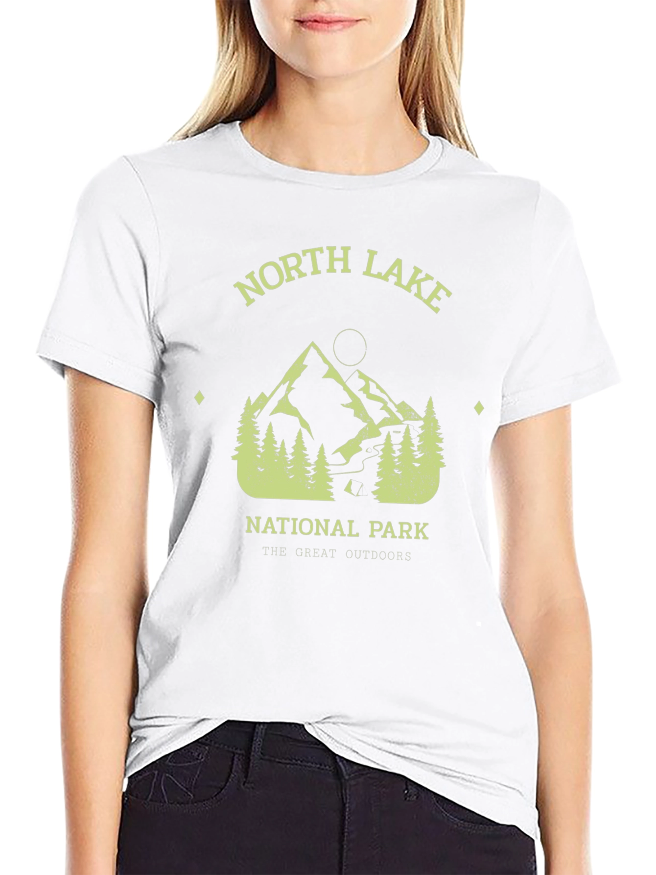Black North Lake National Park Graphic T-Shirt view 9