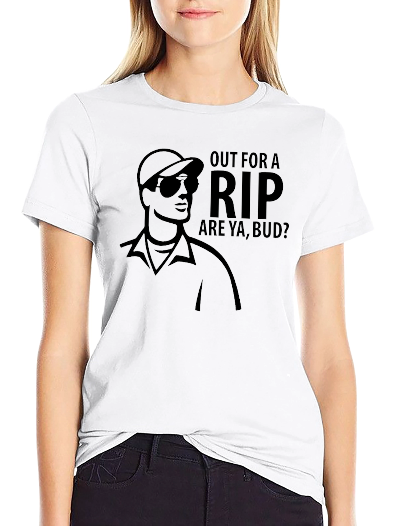 Black Out for a Rip T-Shirt, Black Graphic Tee view 9