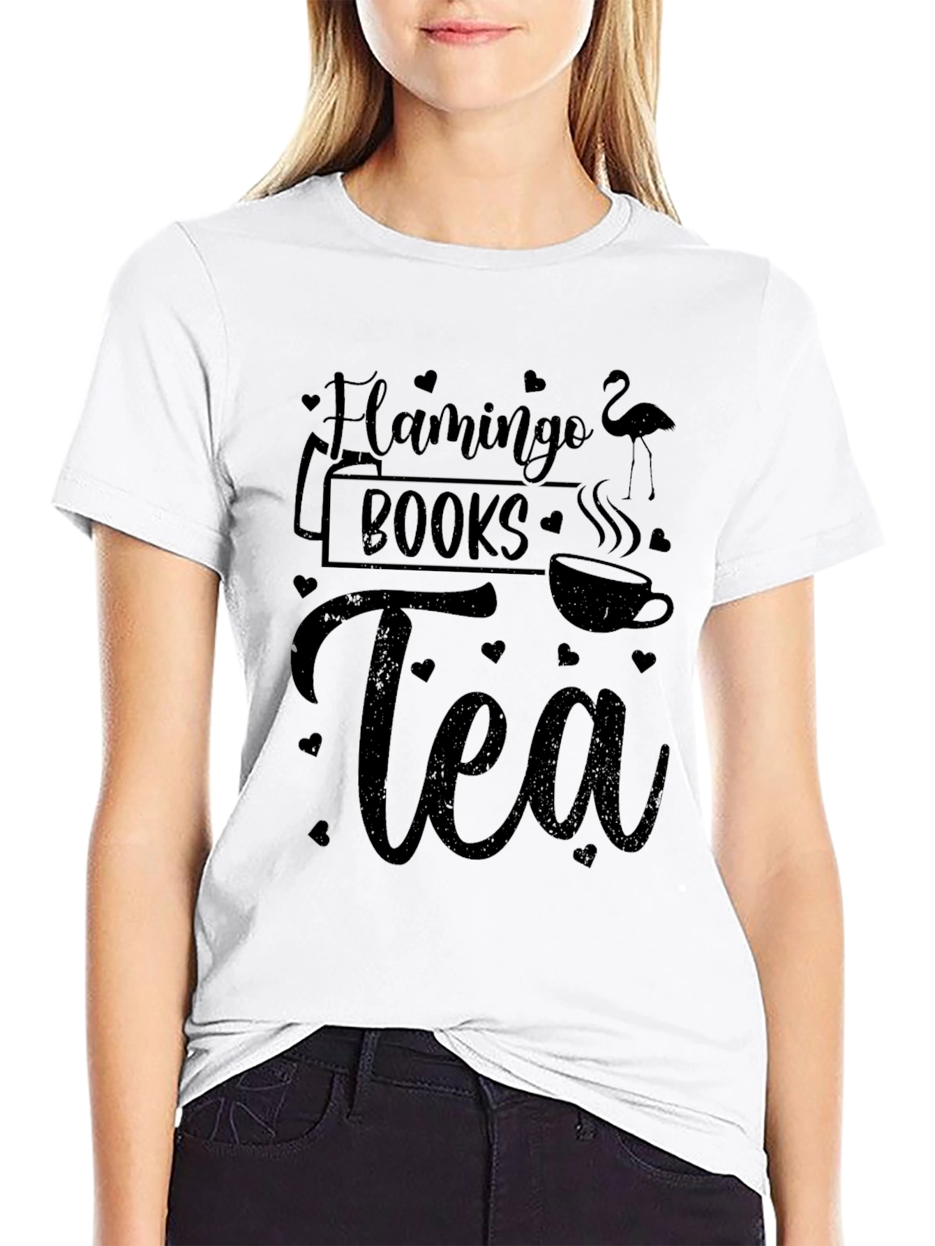 Black Flamingo Books Tea Graphic T-Shirt view 9
