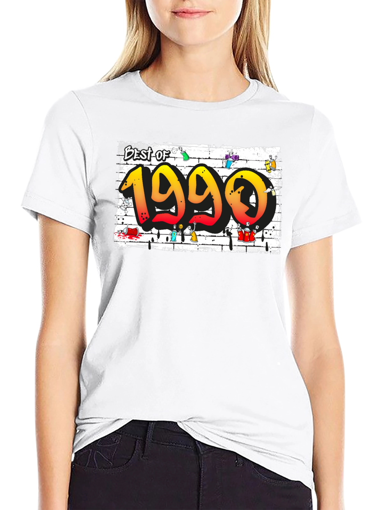 Black Best of 1990 Graphic T-Shirt view 9