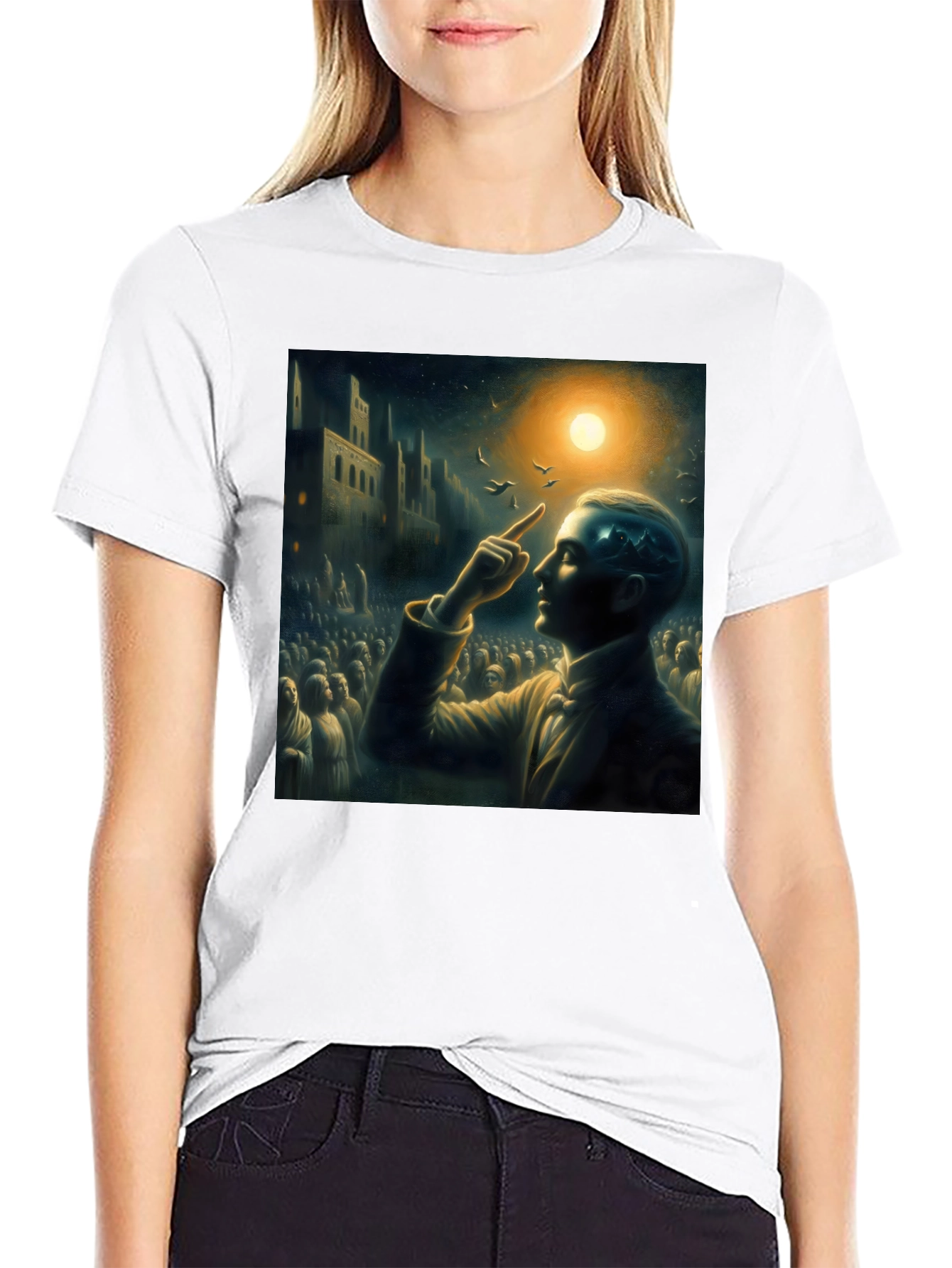 Black Enlightened Mind Graphic Tee - Premium Comfort Fit view 9