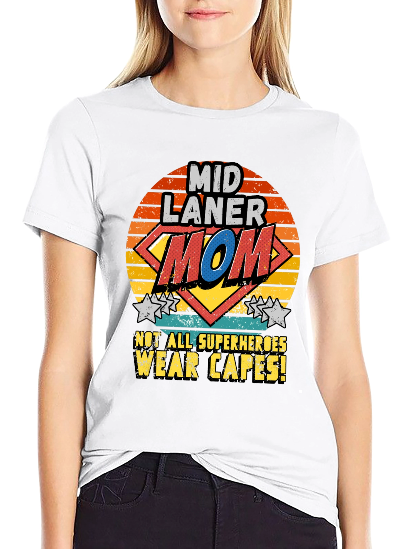 Mid Laner Mom T-Shirt - Super Hero Tee - 9