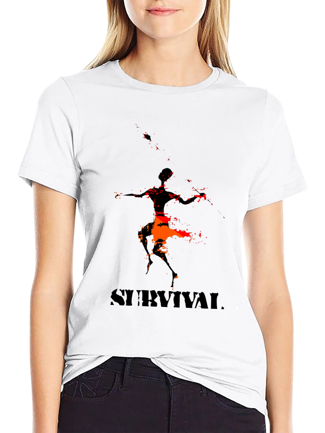 Black Survival Graphic Tee - Men's Black T-Shirt view 9