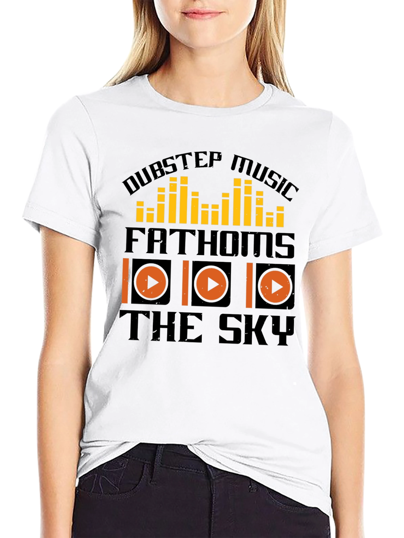 Black Dubstep Music T-Shirt - Fathoms The Sky view 9