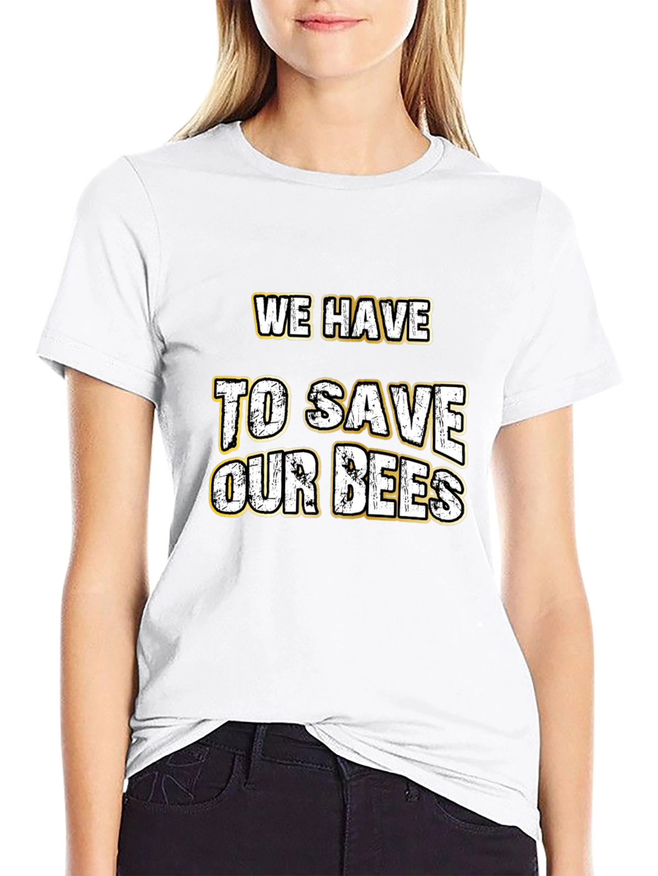 Black Save Our Bees Graphic Tee view 9