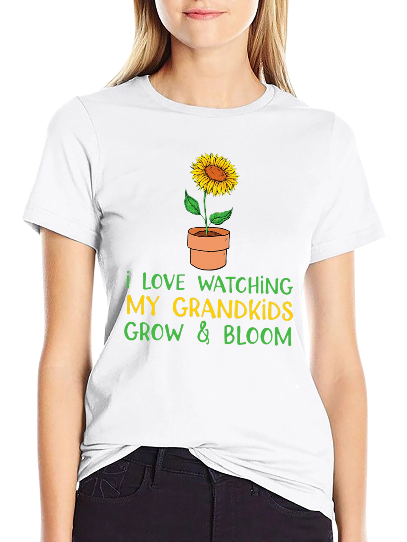 Black Grandparent Sunflower T-Shirt view 9
