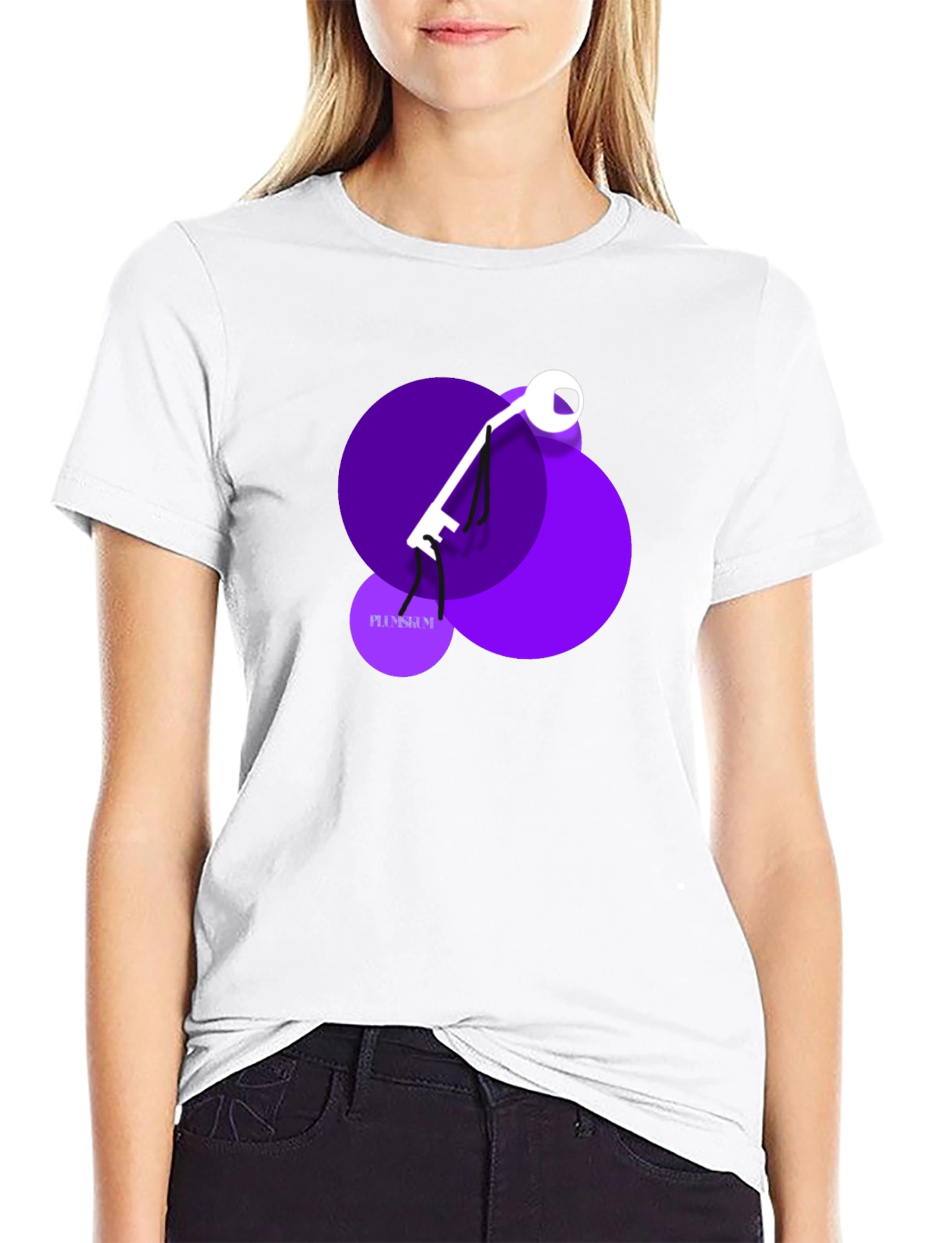 Black Abstract Key Graphic T-Shirt view 9