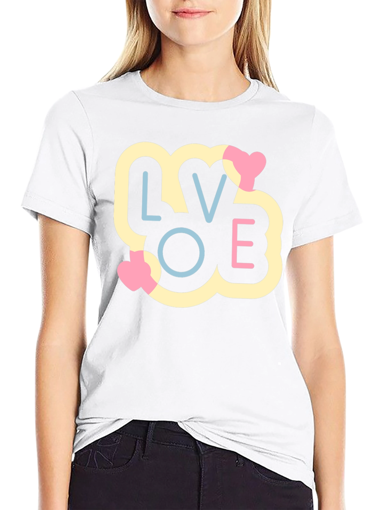 Black Love Graphic Tee - Soft Cotton Blend - Stylish Casual Wear view 9