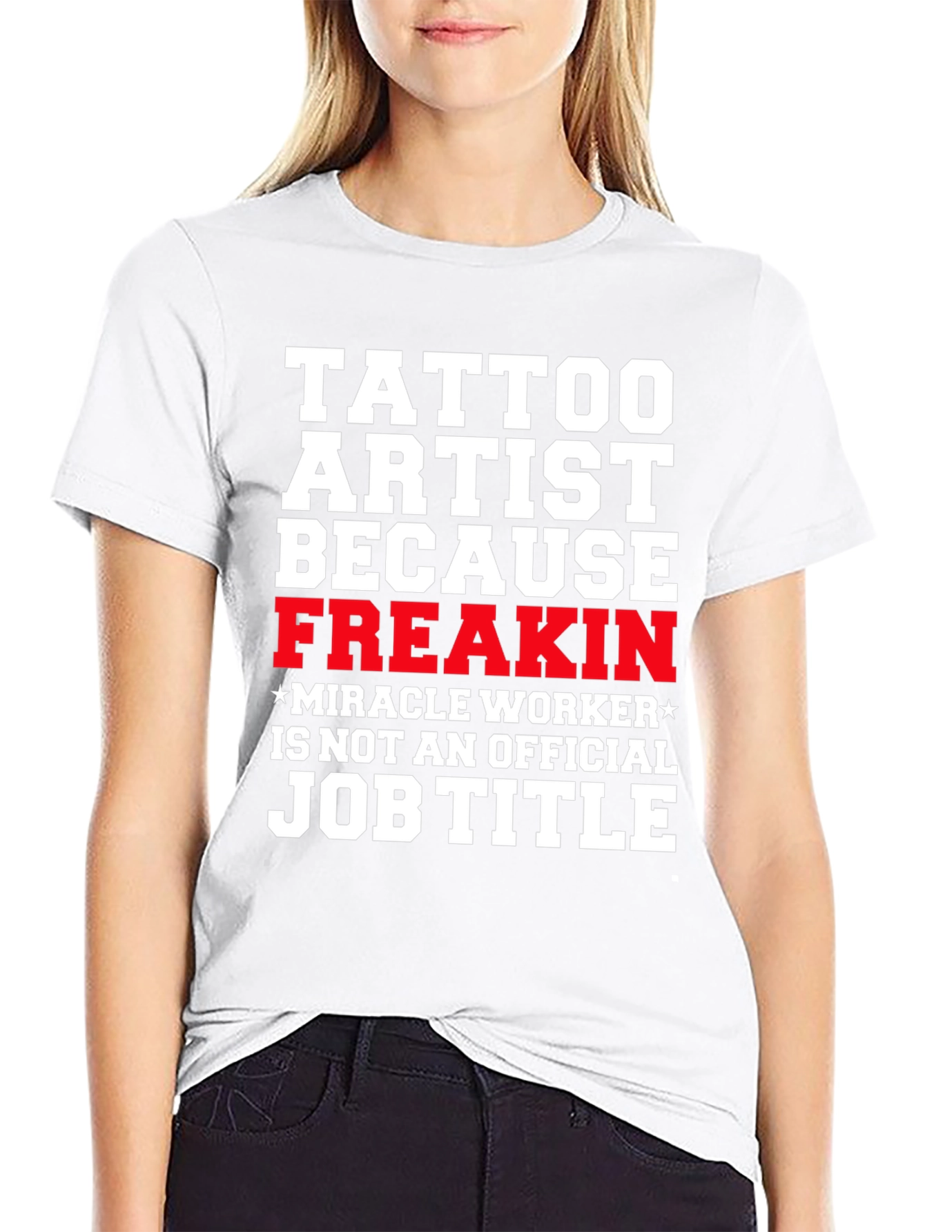 Black Tattoo Artist Graphic T-Shirt - Funny Job Title Tee view 9
