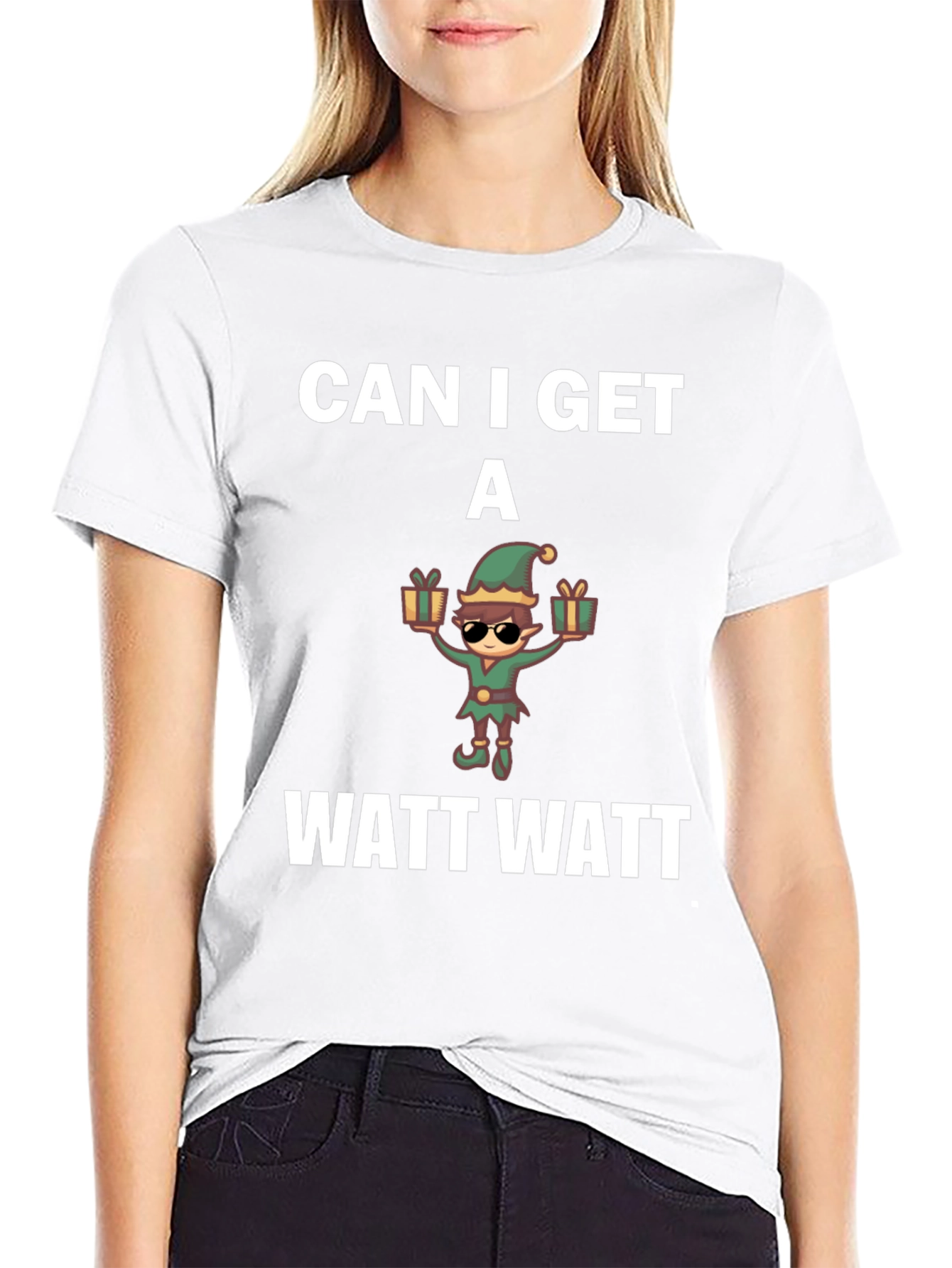 Black Can I Get A Watt Watt T-Shirt view 9