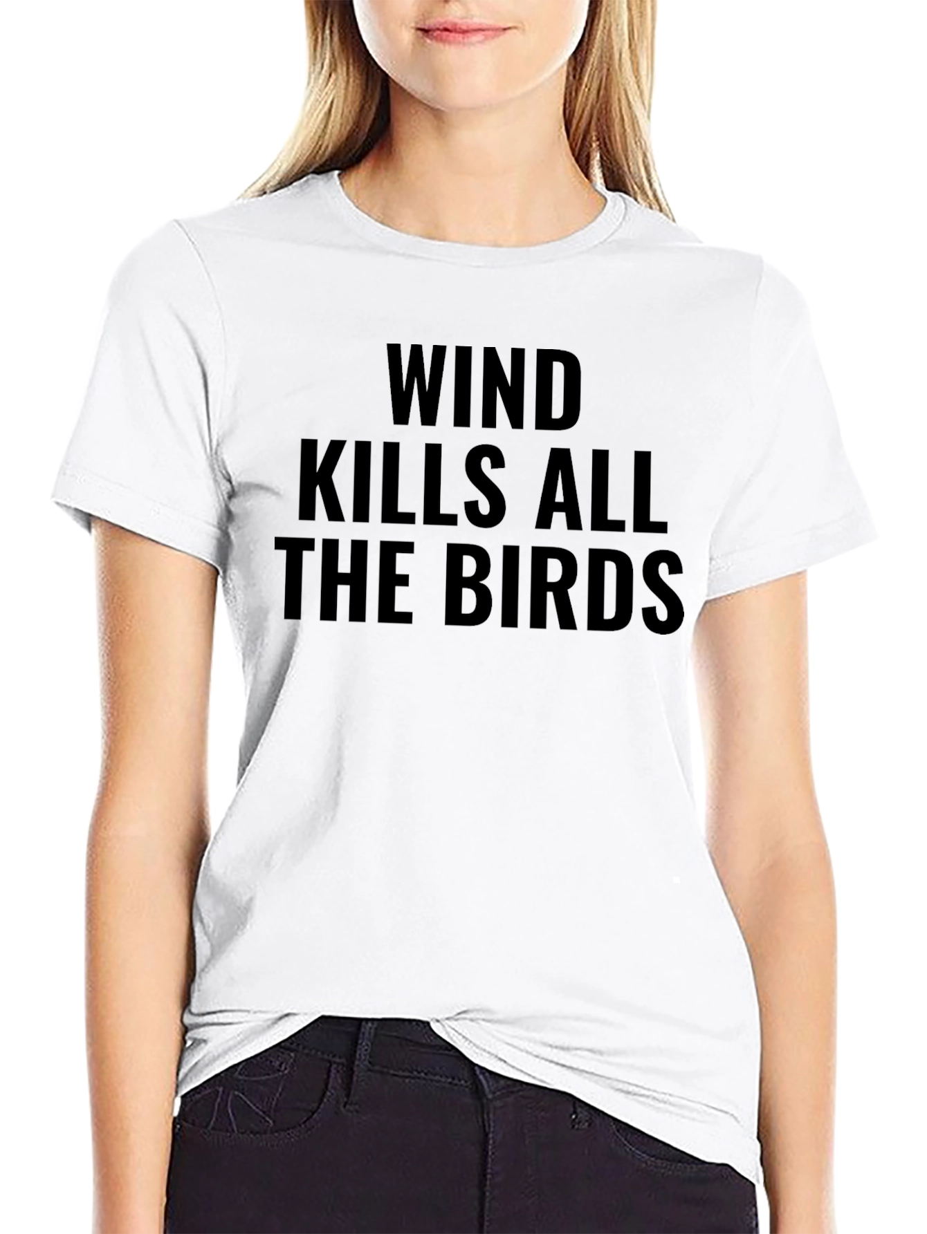 Black Wind Kills All the Birds Black Graphic Tee view 9