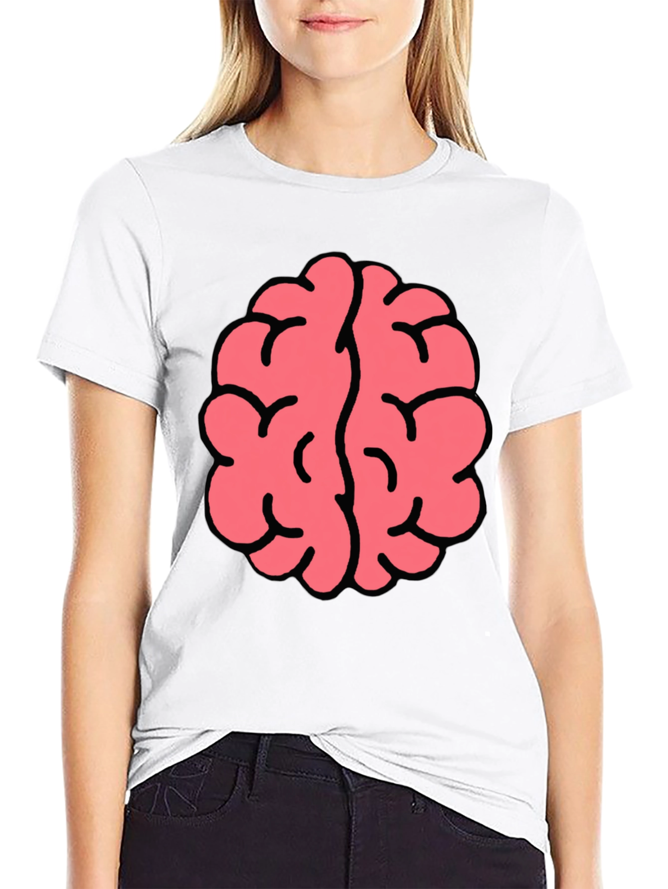 Black Brain Graphic Tee - Black Cotton Blend view 9