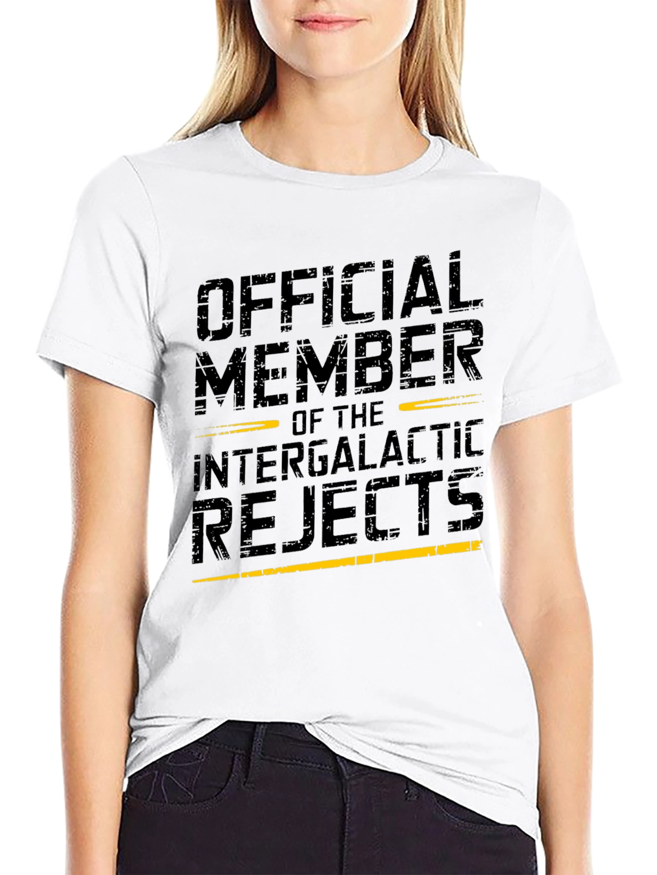 Black Official Member Intergalactic Rejects Graphic T-Shirt view 9