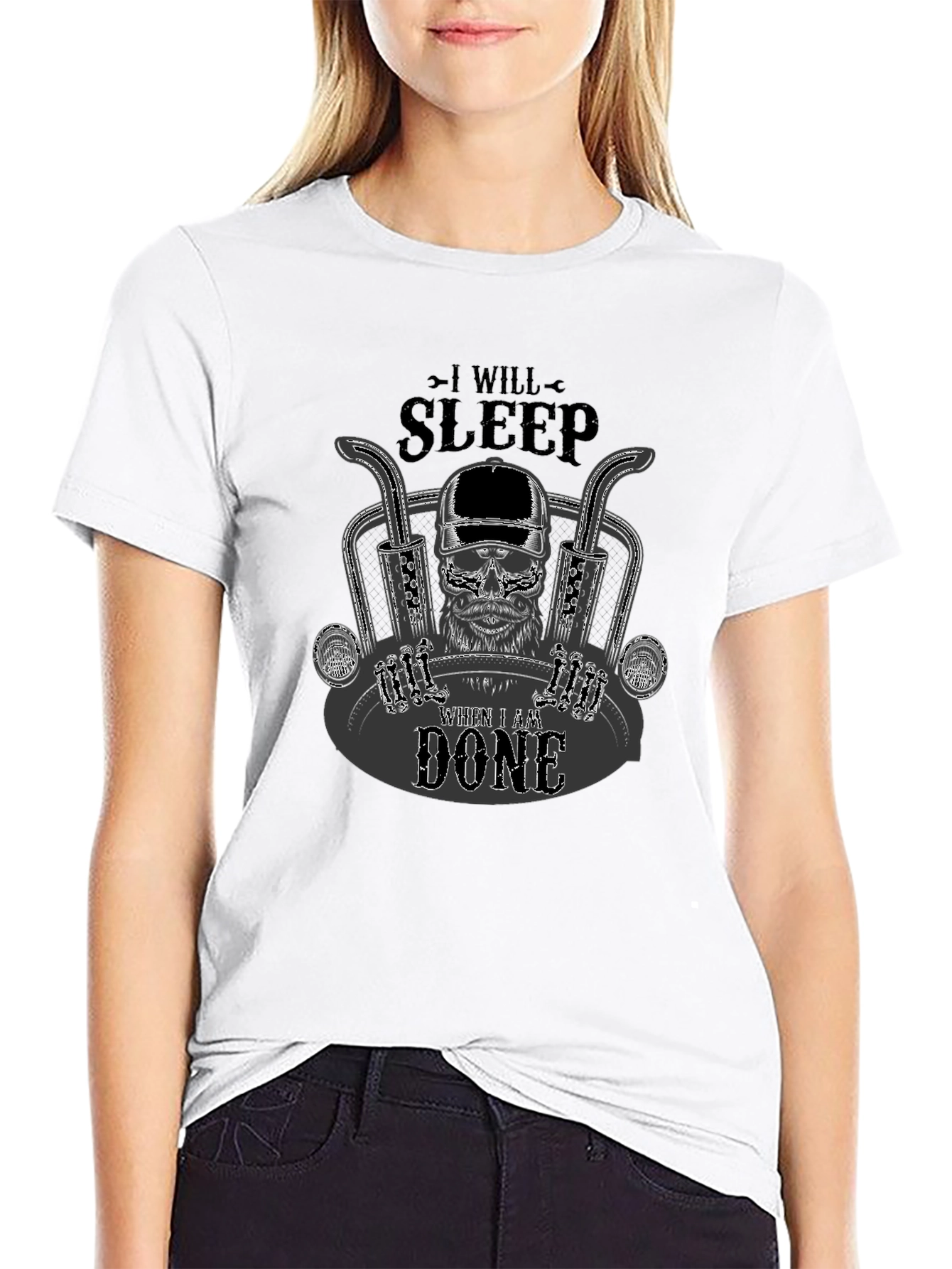 Black I Will Sleep When I Am Done T-Shirt view 9