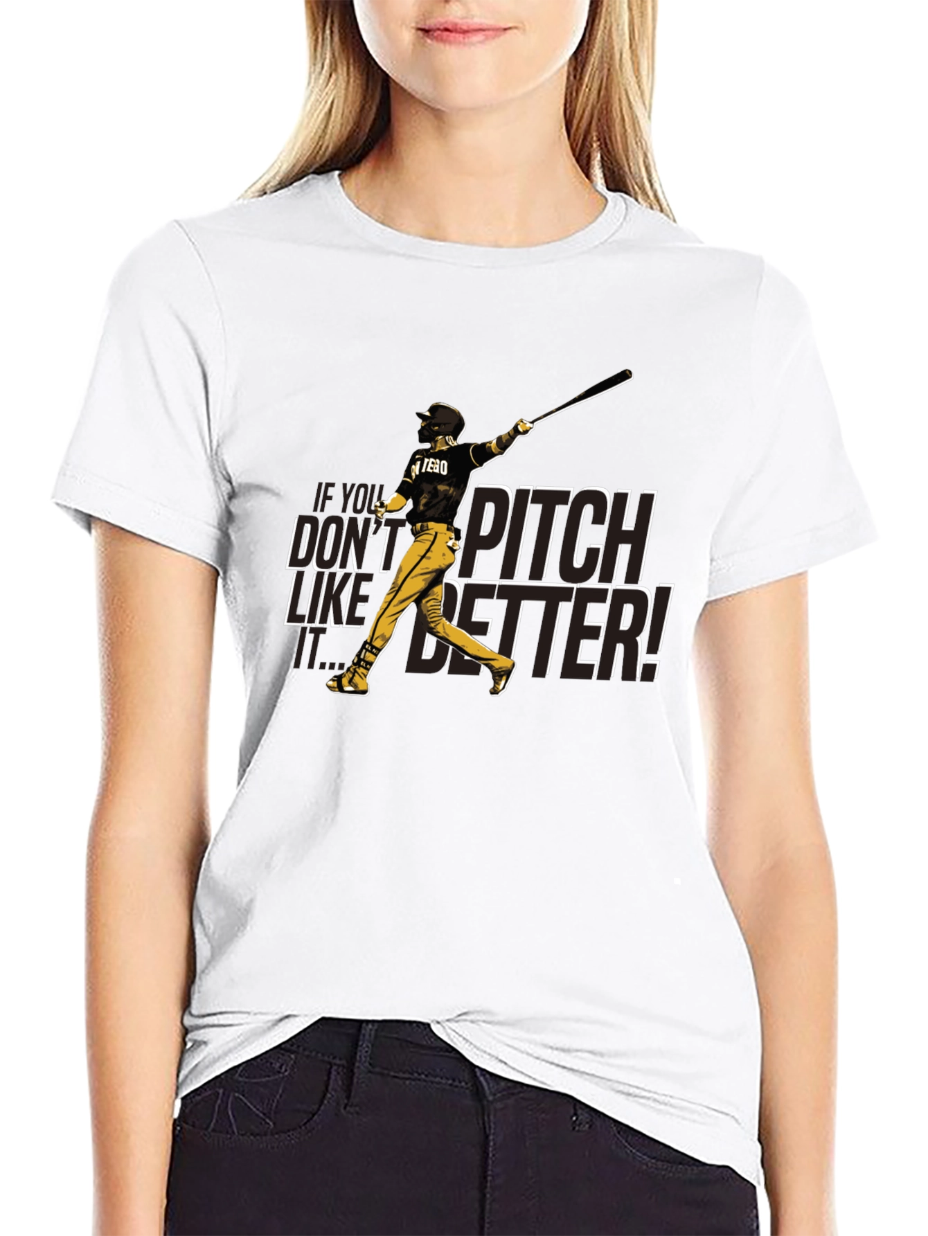Black Pitch Better Baseball Graphic T-Shirt view 9