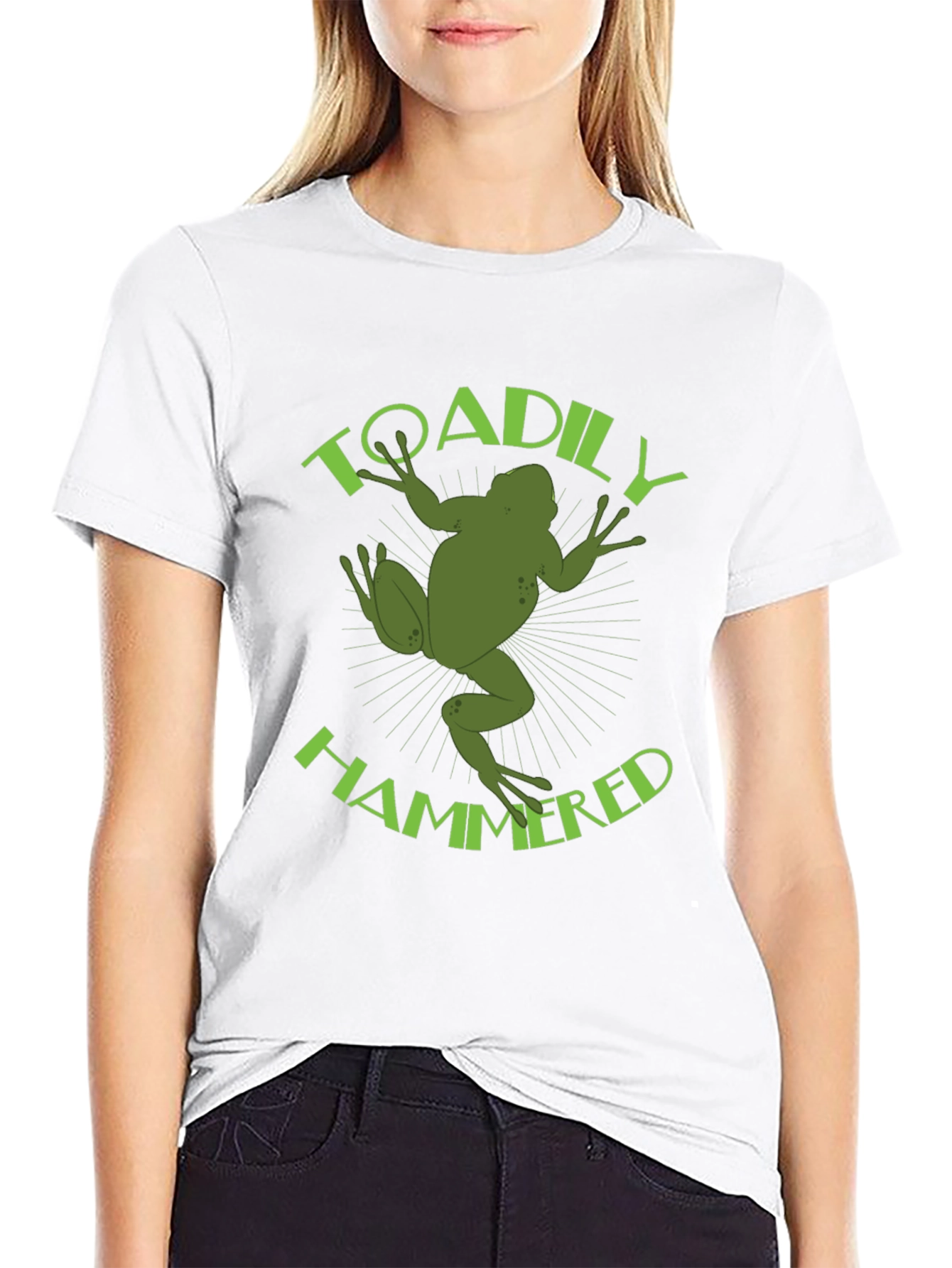 Black Toadally Hammered Frog T-Shirt - Funny Drinking Tee view 9