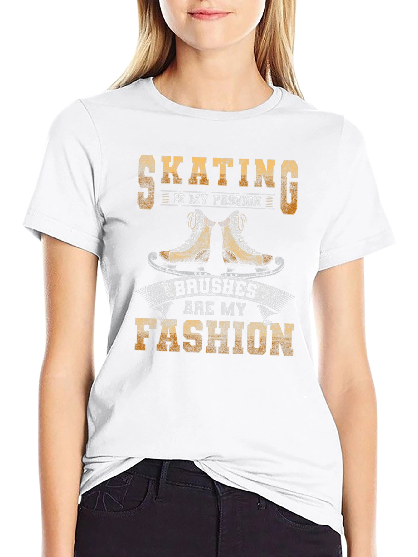 Black Skating is My Passion T-Shirt - Vintage Design view 9