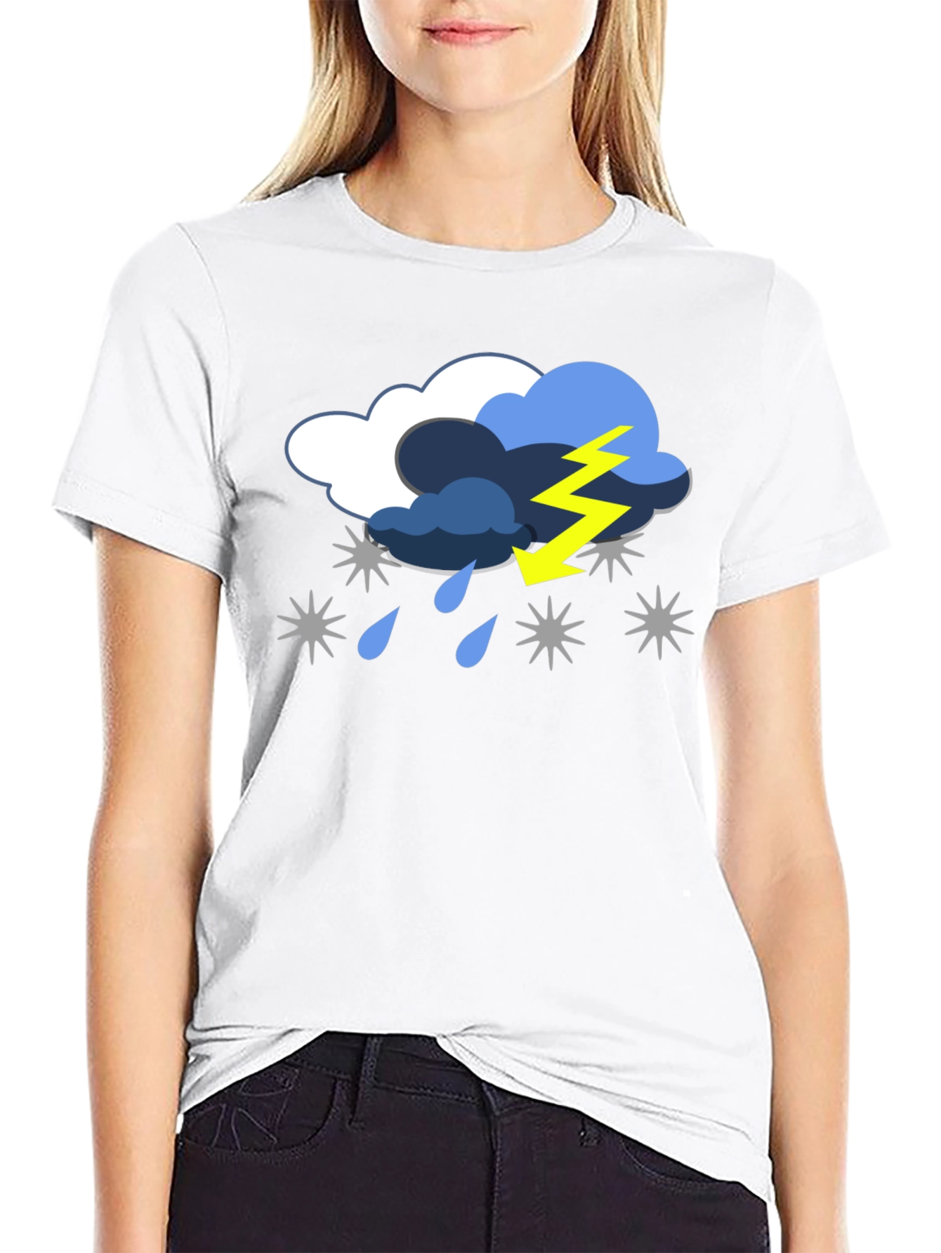 Black Stormy Weather Graphic Tee - Black T-Shirt view 9