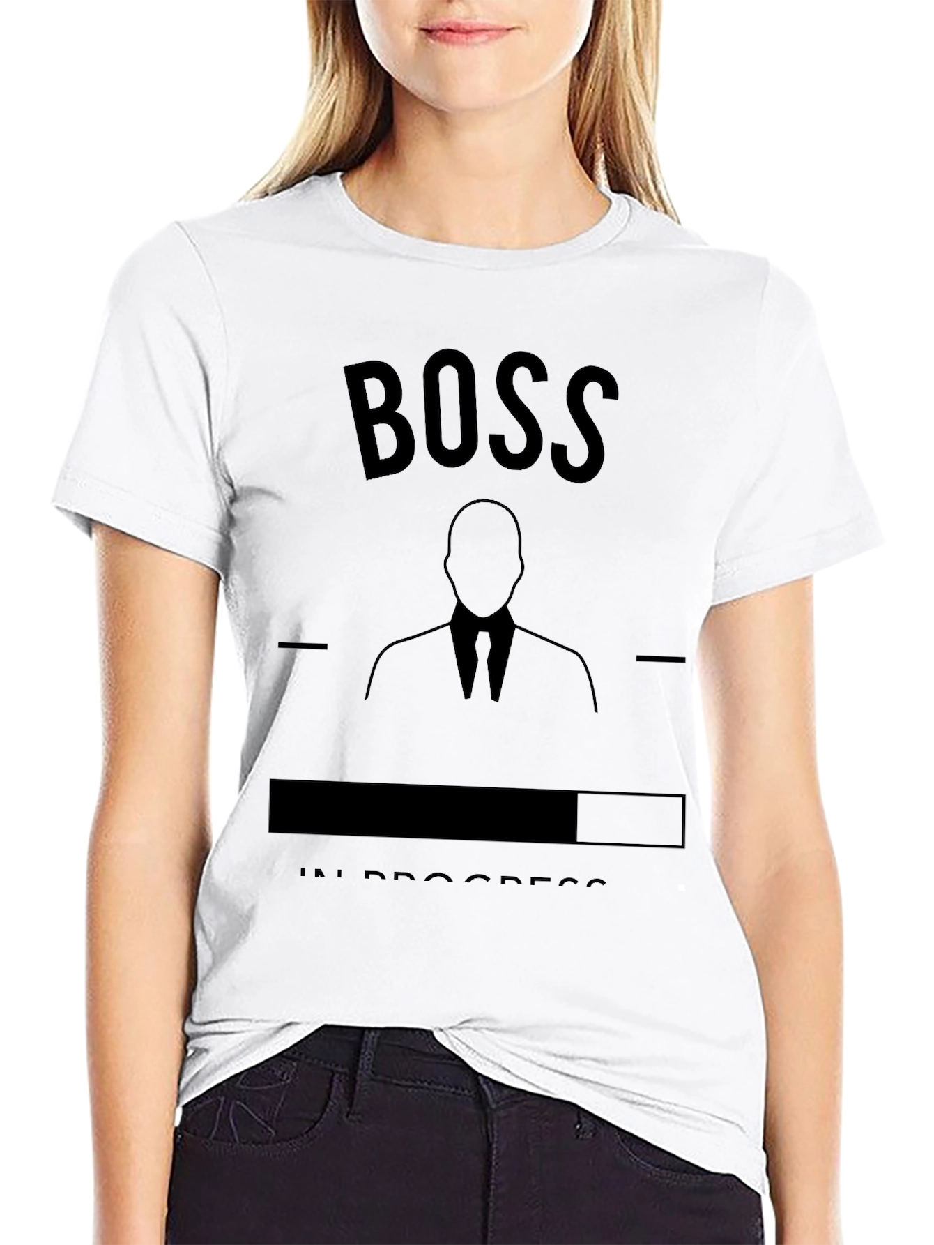 Black Boss In Progress Black T-Shirt view 9