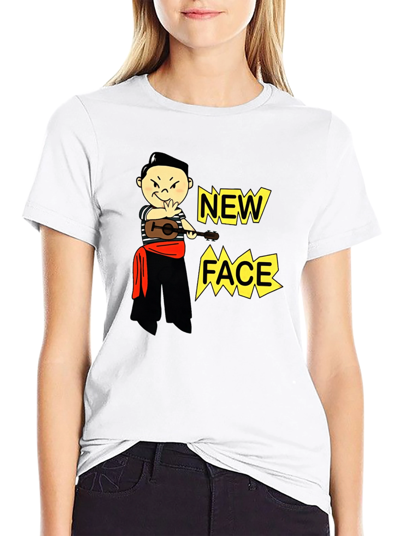 Black New Face Graphic Tee - Unique Design view 9