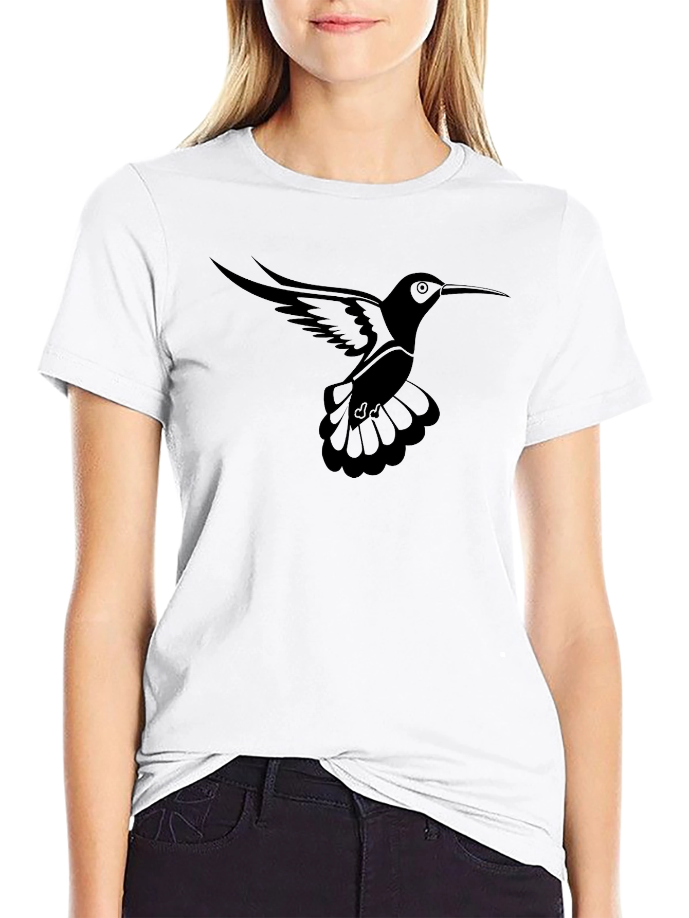 Black Hummingbird Graphic Tee - Men's Black T-Shirt view 9