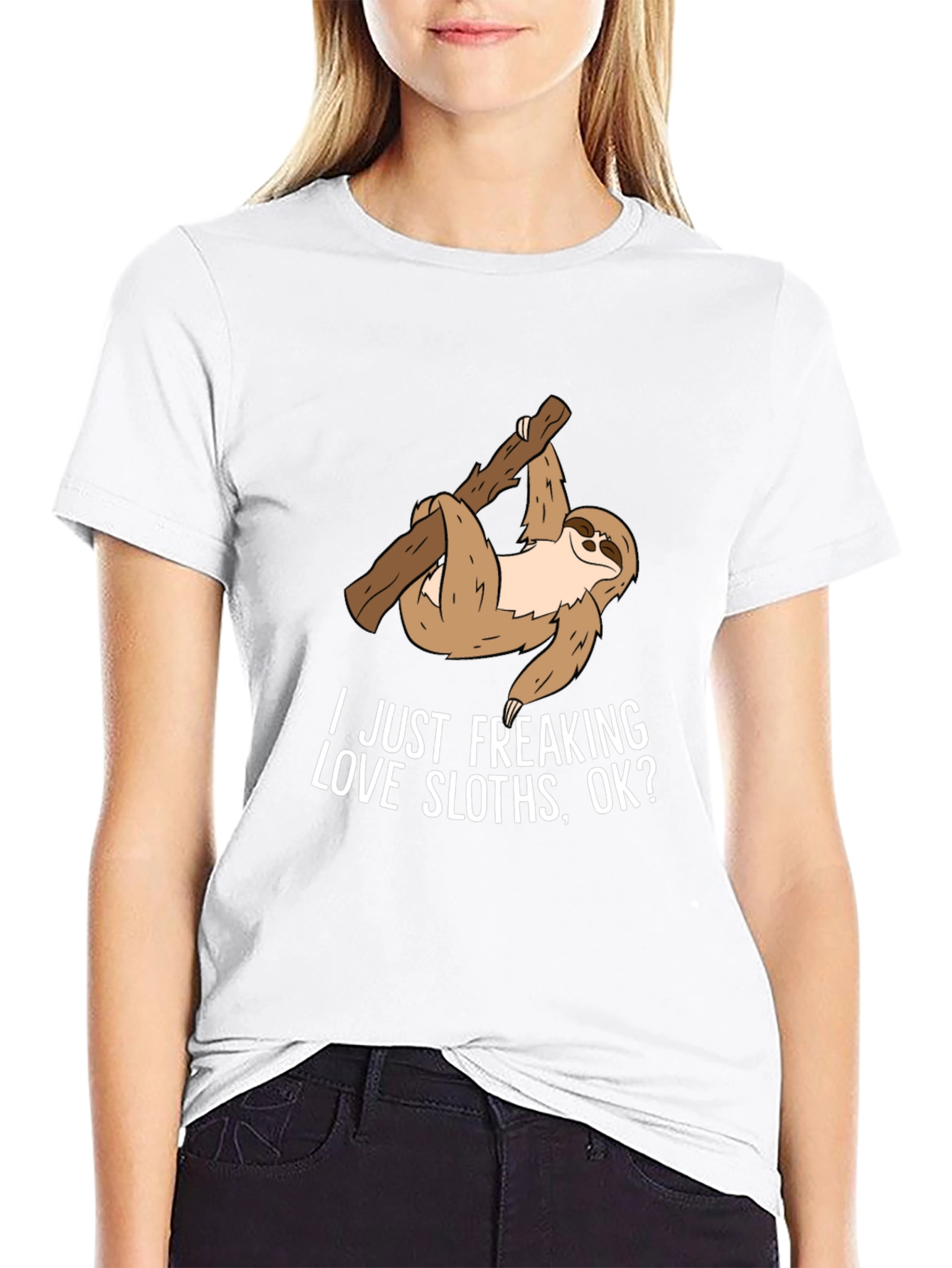 Sloth Lover T-Shirt - "I Just Freaking Love Sloths, Ok?" - 9